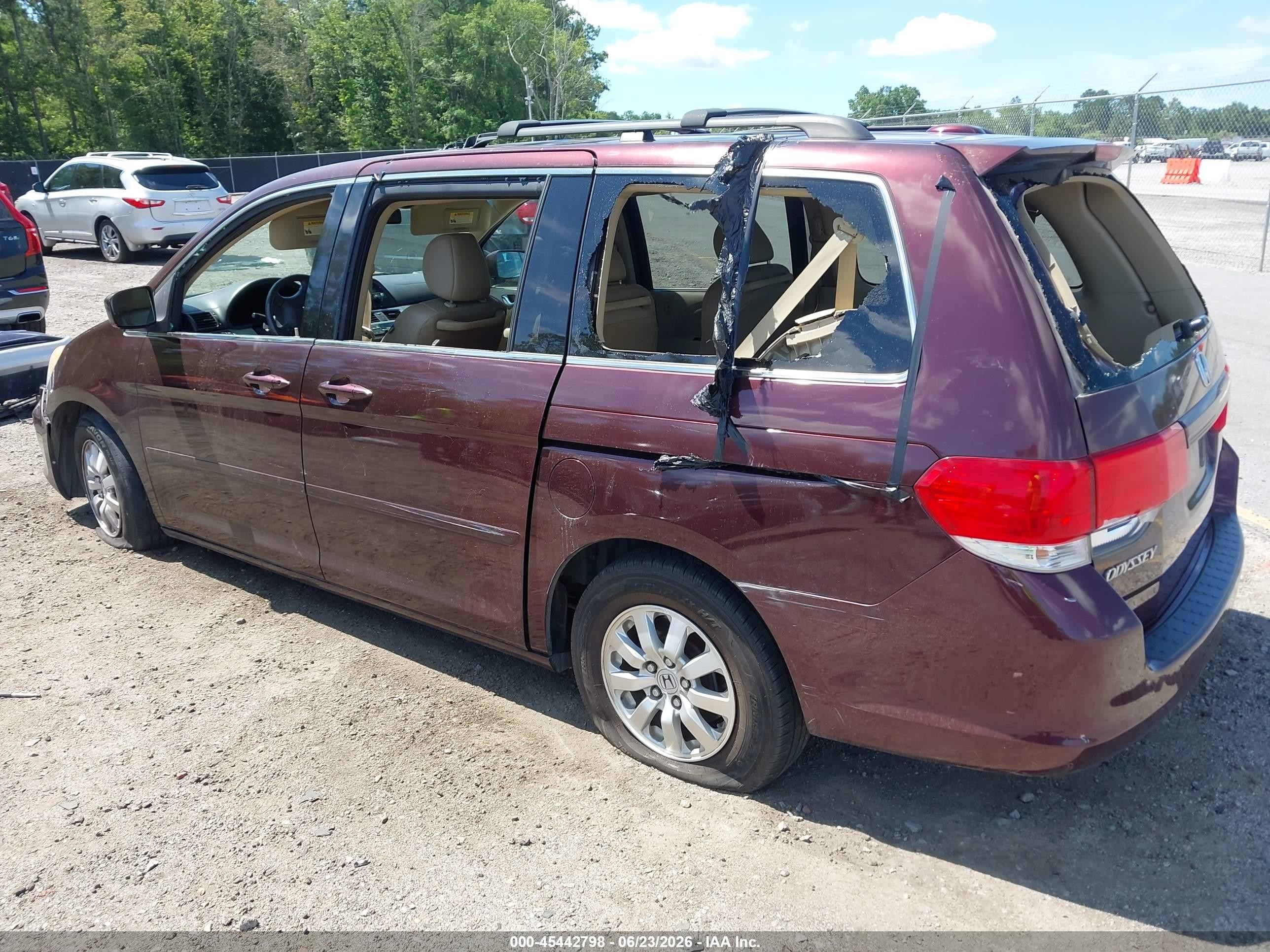 2010 Honda Odyssey Ex-l Maroon vin: 5FNRL3H70AB005316