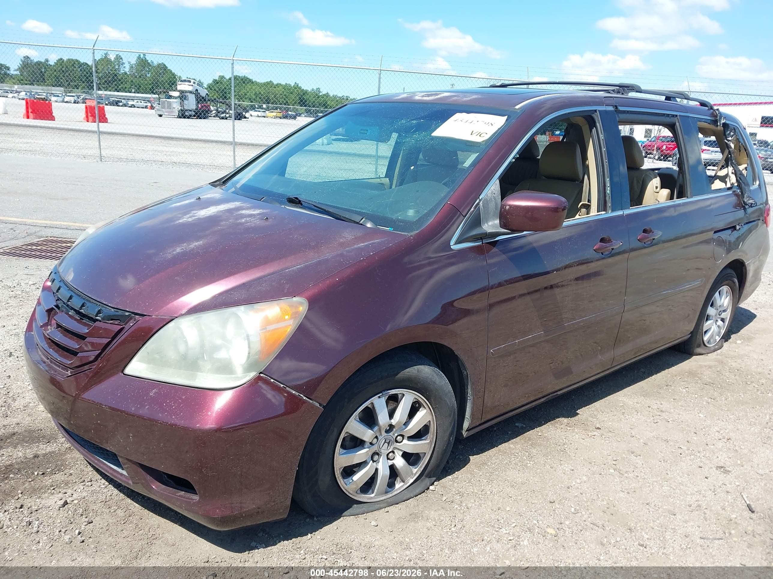 2010 Honda Odyssey Ex-l Maroon vin: 5FNRL3H70AB005316