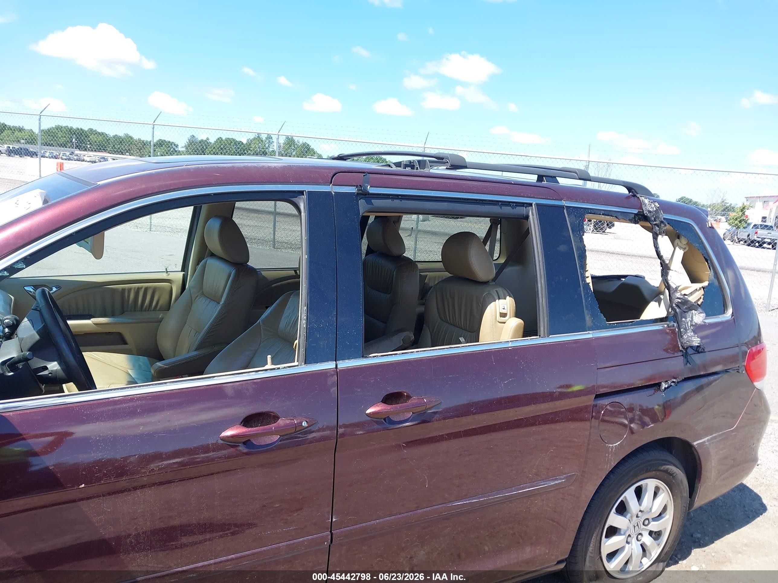 2010 Honda Odyssey Ex-l Maroon vin: 5FNRL3H70AB005316
