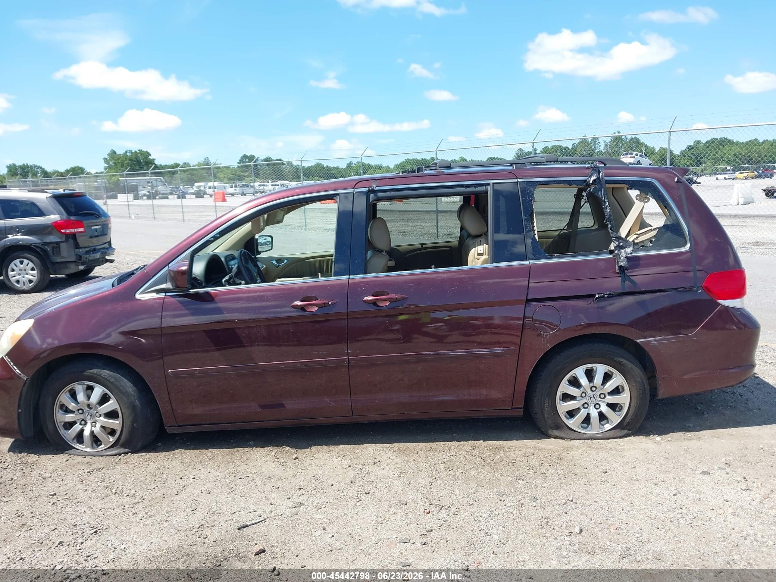 2010 Honda Odyssey Ex-l Maroon vin: 5FNRL3H70AB005316