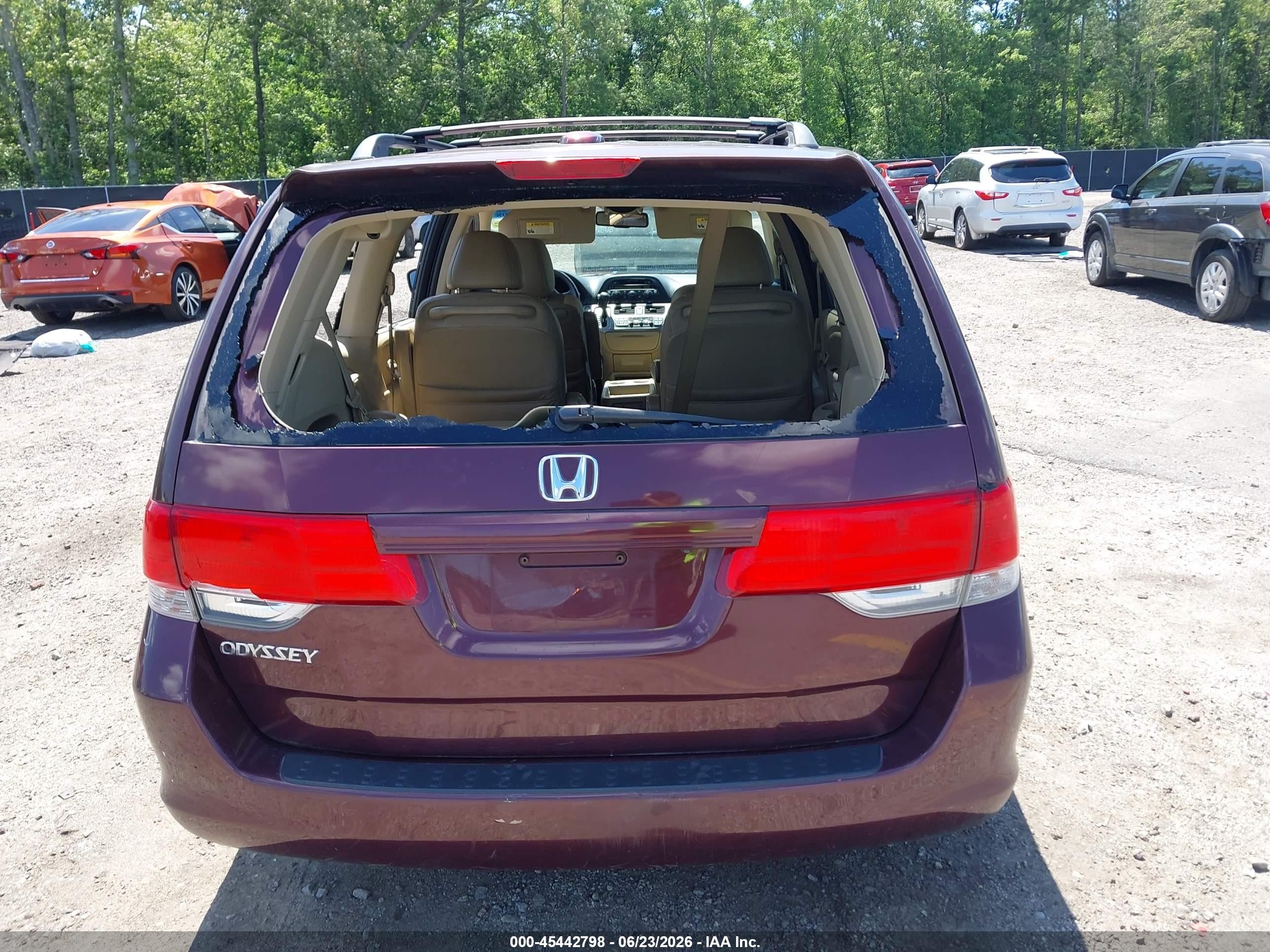 2010 Honda Odyssey Ex-l Maroon vin: 5FNRL3H70AB005316