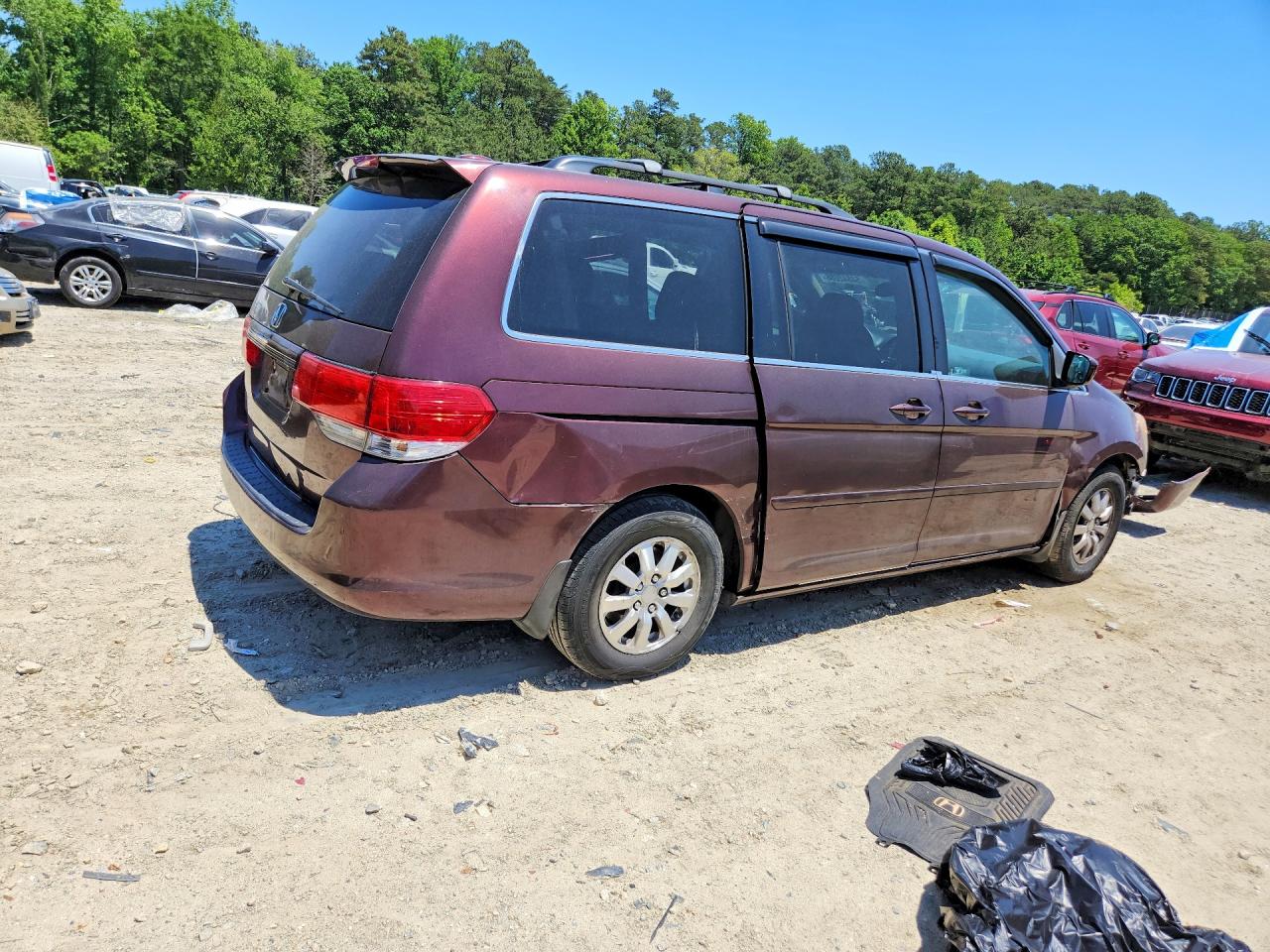 2010 Honda Odyssey Exl Burgundy vin: 5FNRL3H70AB009415