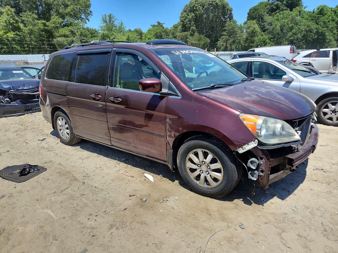 2010 Honda Odyssey Exl Burgundy vin: 5FNRL3H70AB009415
