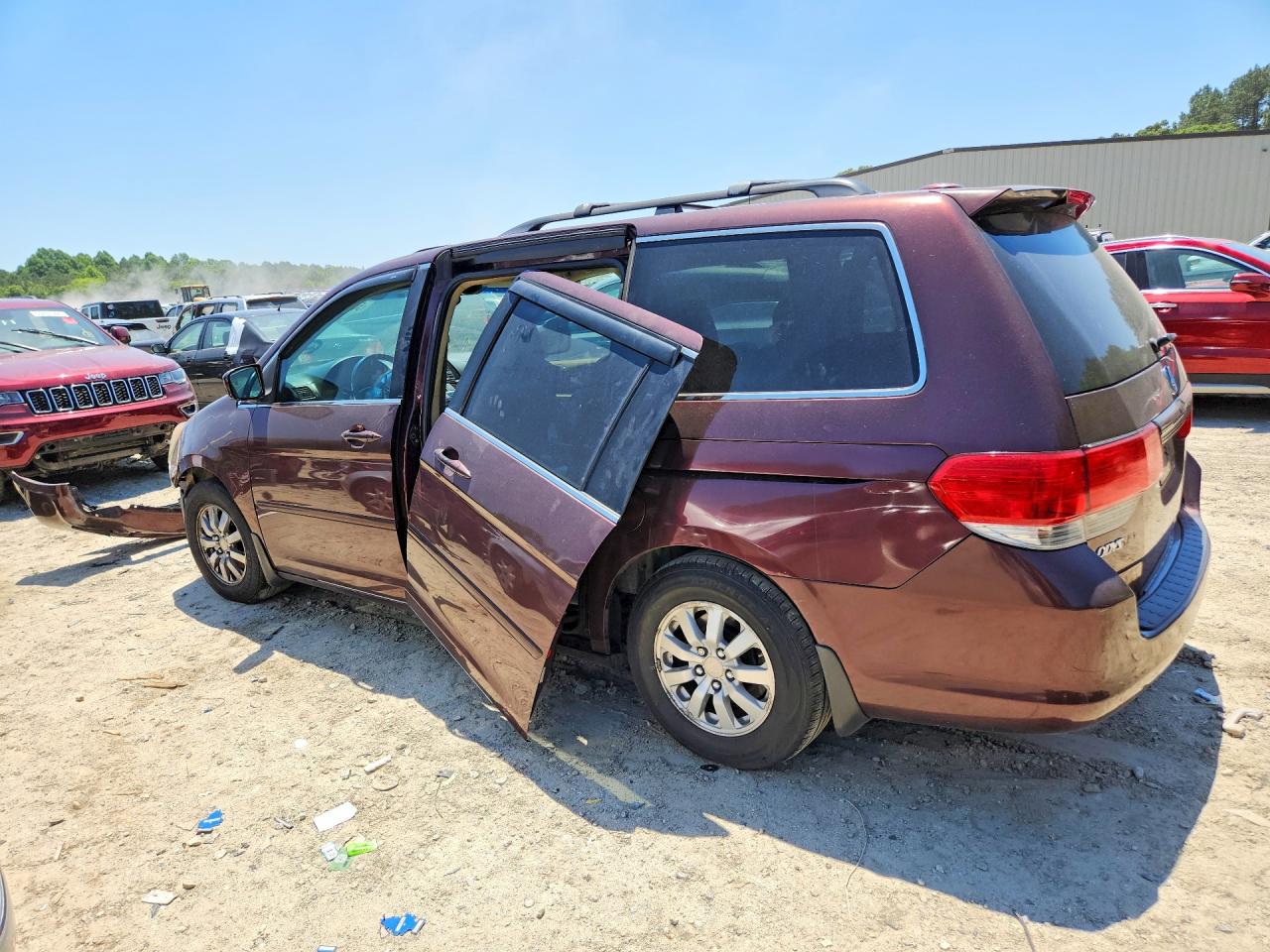 2010 Honda Odyssey Exl Burgundy vin: 5FNRL3H70AB009415