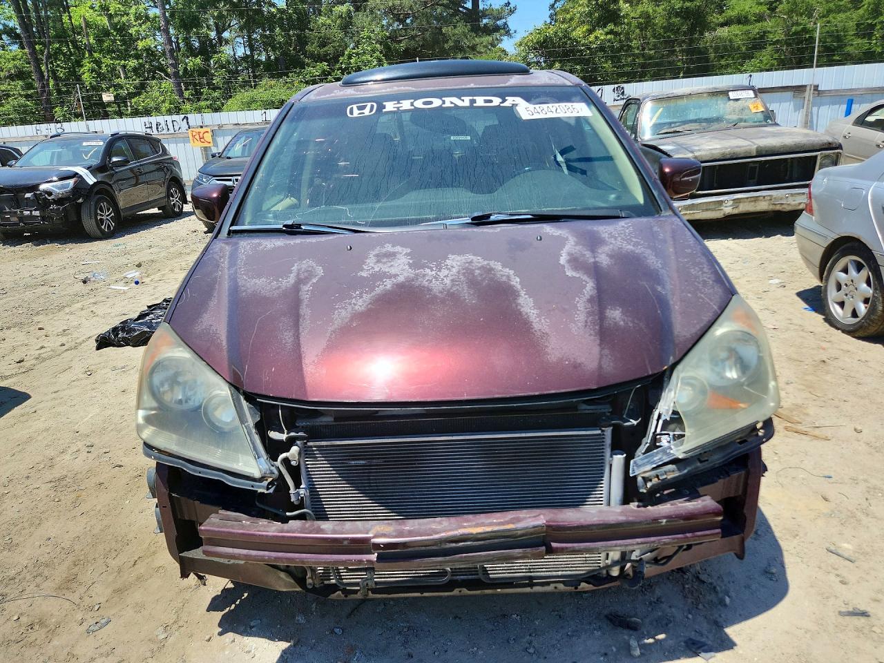 2010 Honda Odyssey Exl Burgundy vin: 5FNRL3H70AB009415