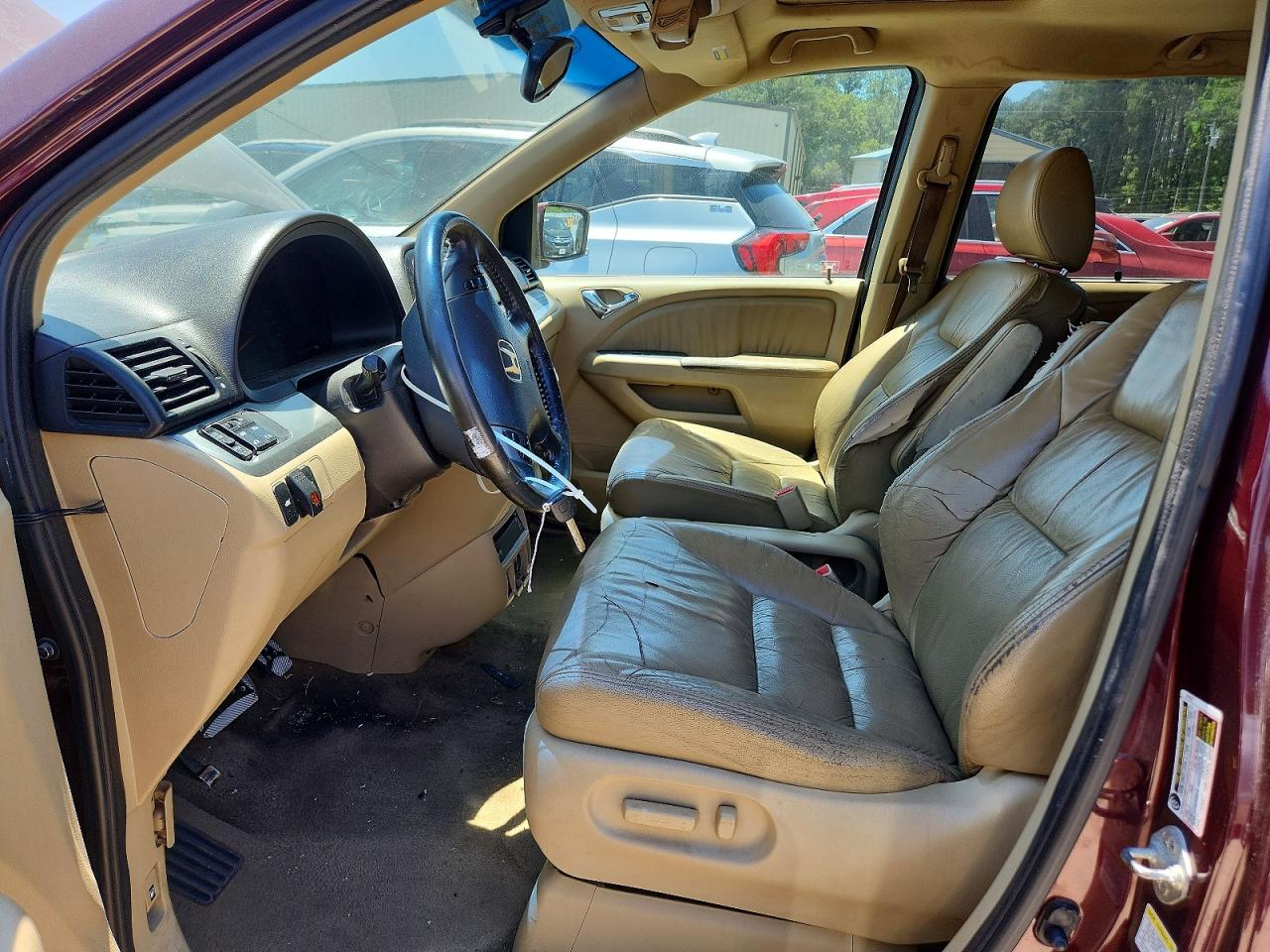 2010 Honda Odyssey Exl Burgundy vin: 5FNRL3H70AB009415
