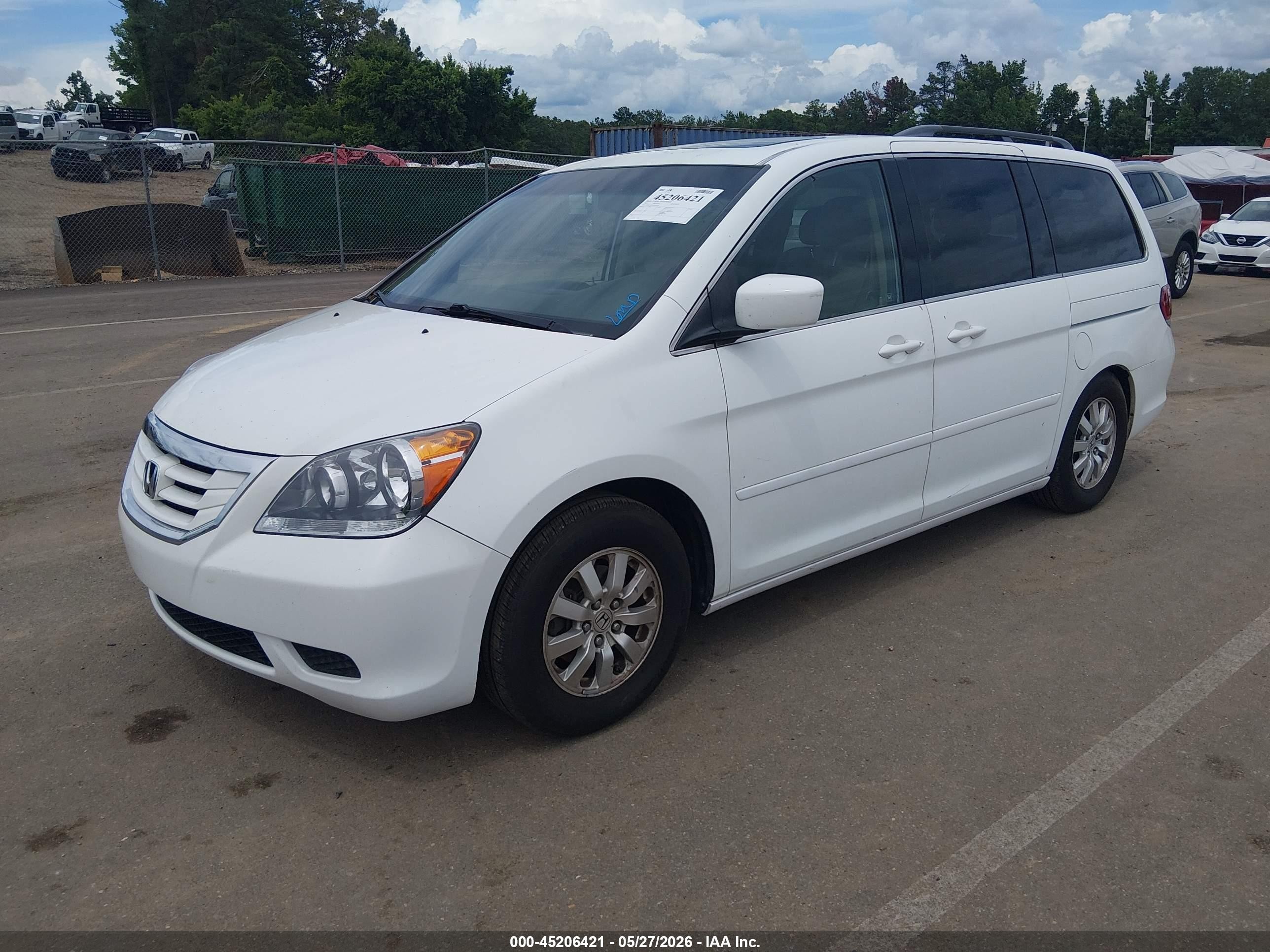 2010 Honda Odyssey Ex-l White vin: 5FNRL3H70AB028238