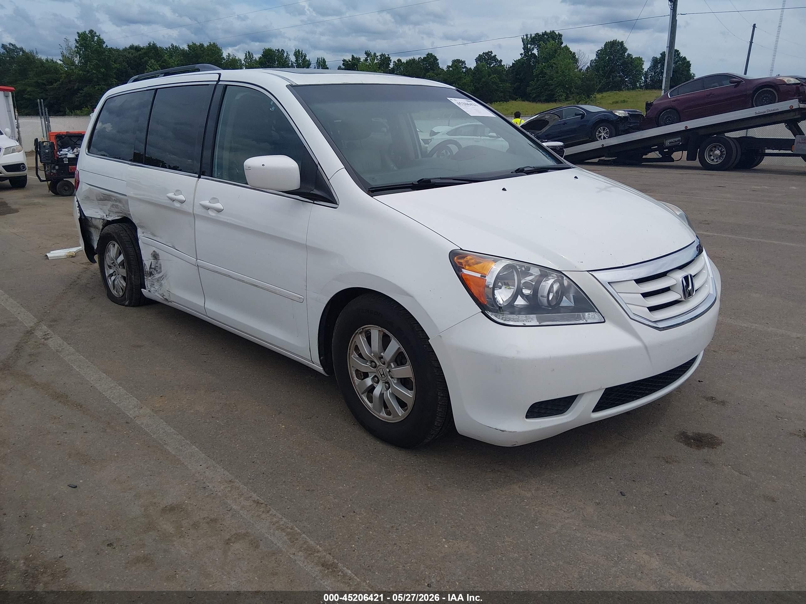 2010 Honda Odyssey Ex-l White vin: 5FNRL3H70AB028238