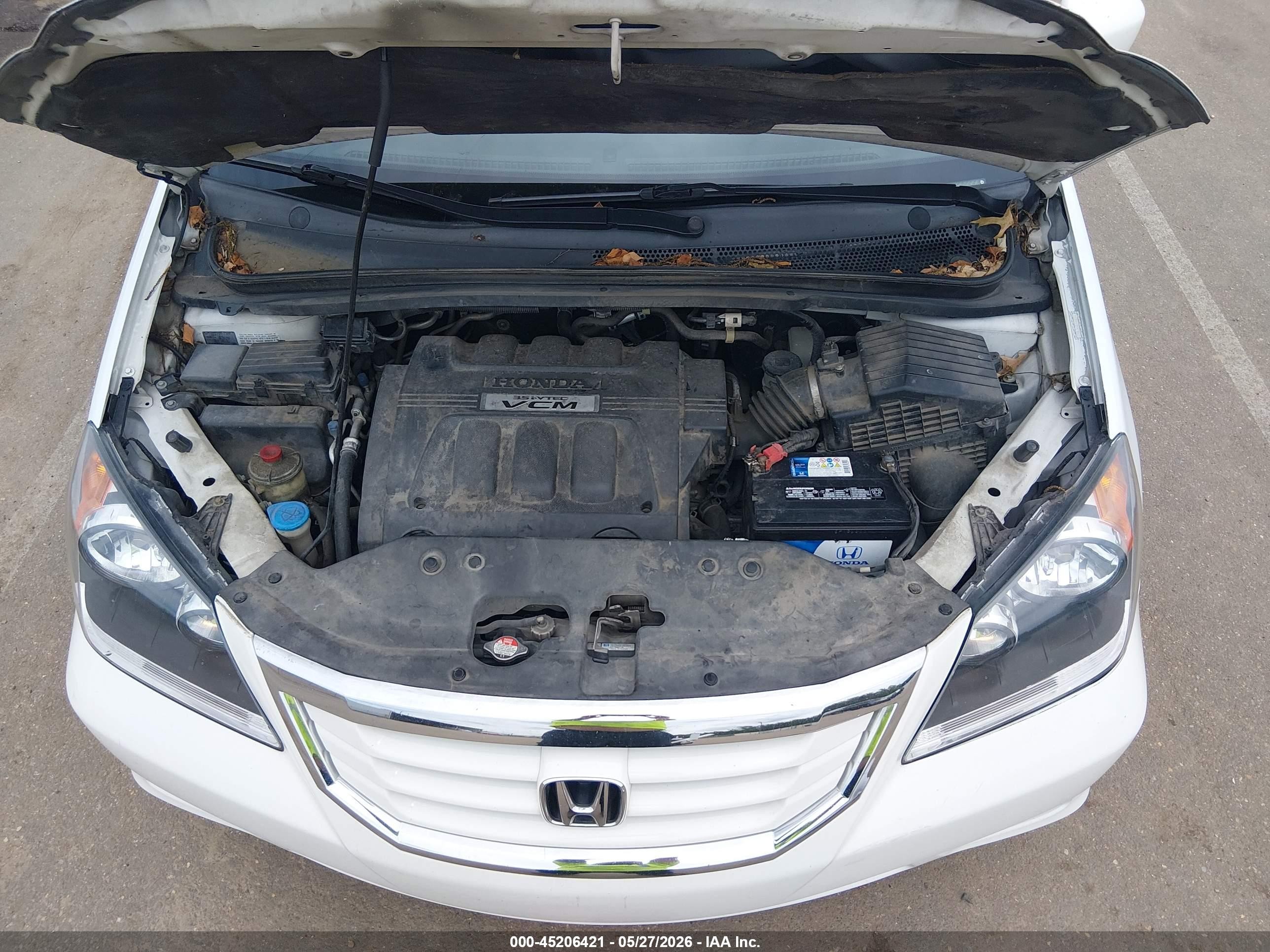 2010 Honda Odyssey Ex-l White vin: 5FNRL3H70AB028238
