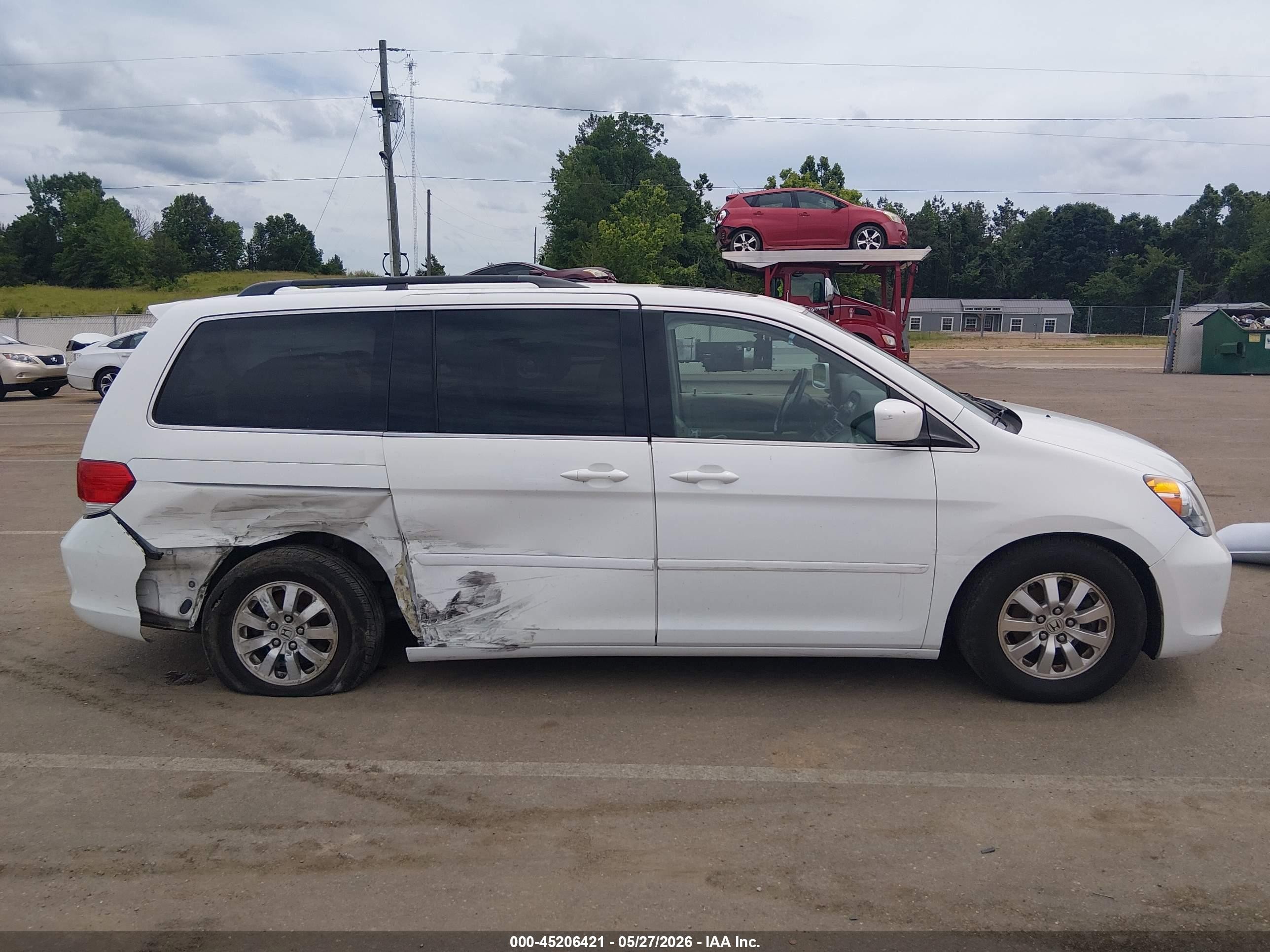 2010 Honda Odyssey Ex-l White vin: 5FNRL3H70AB028238