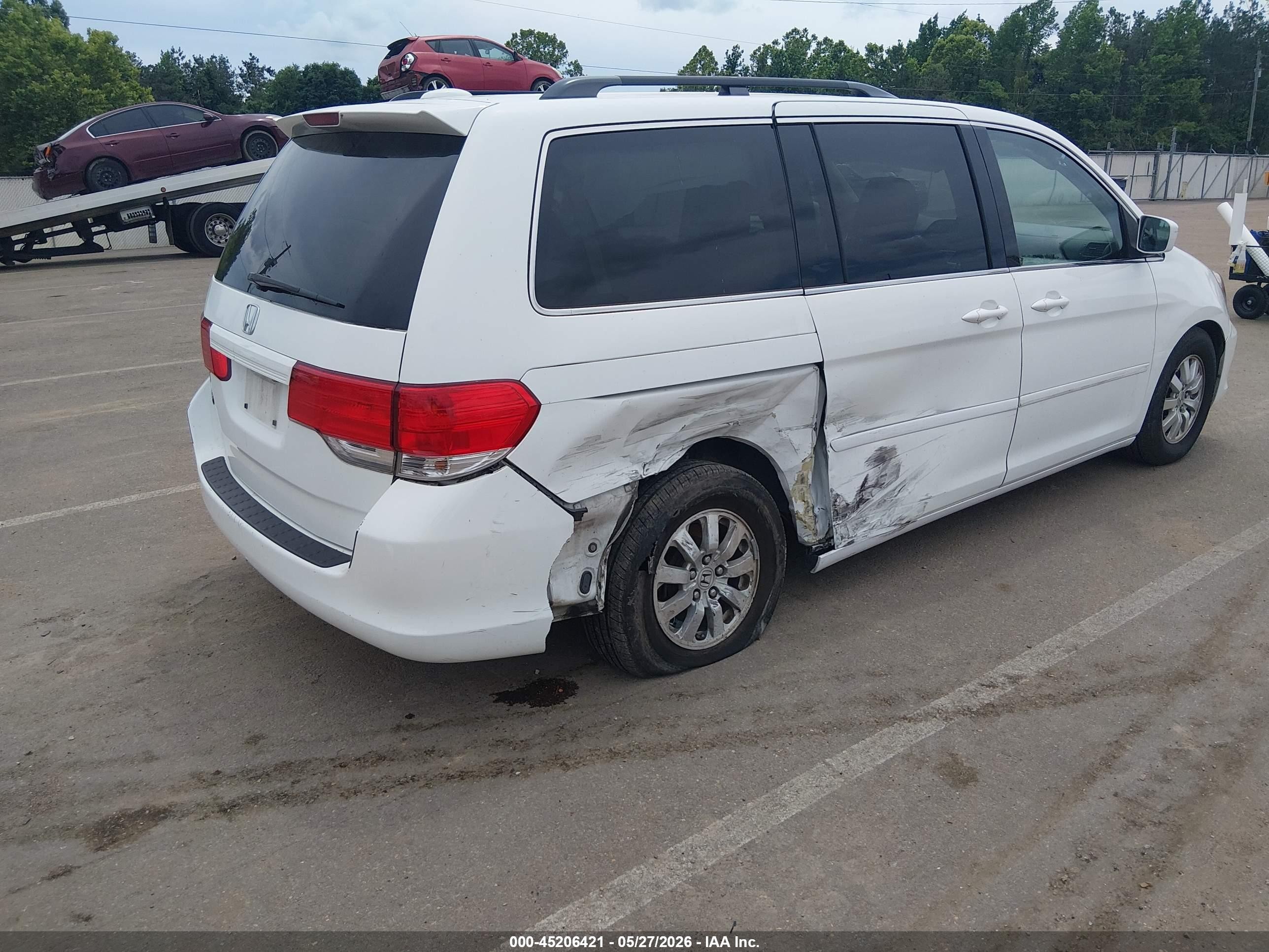 2010 Honda Odyssey Ex-l White vin: 5FNRL3H70AB028238