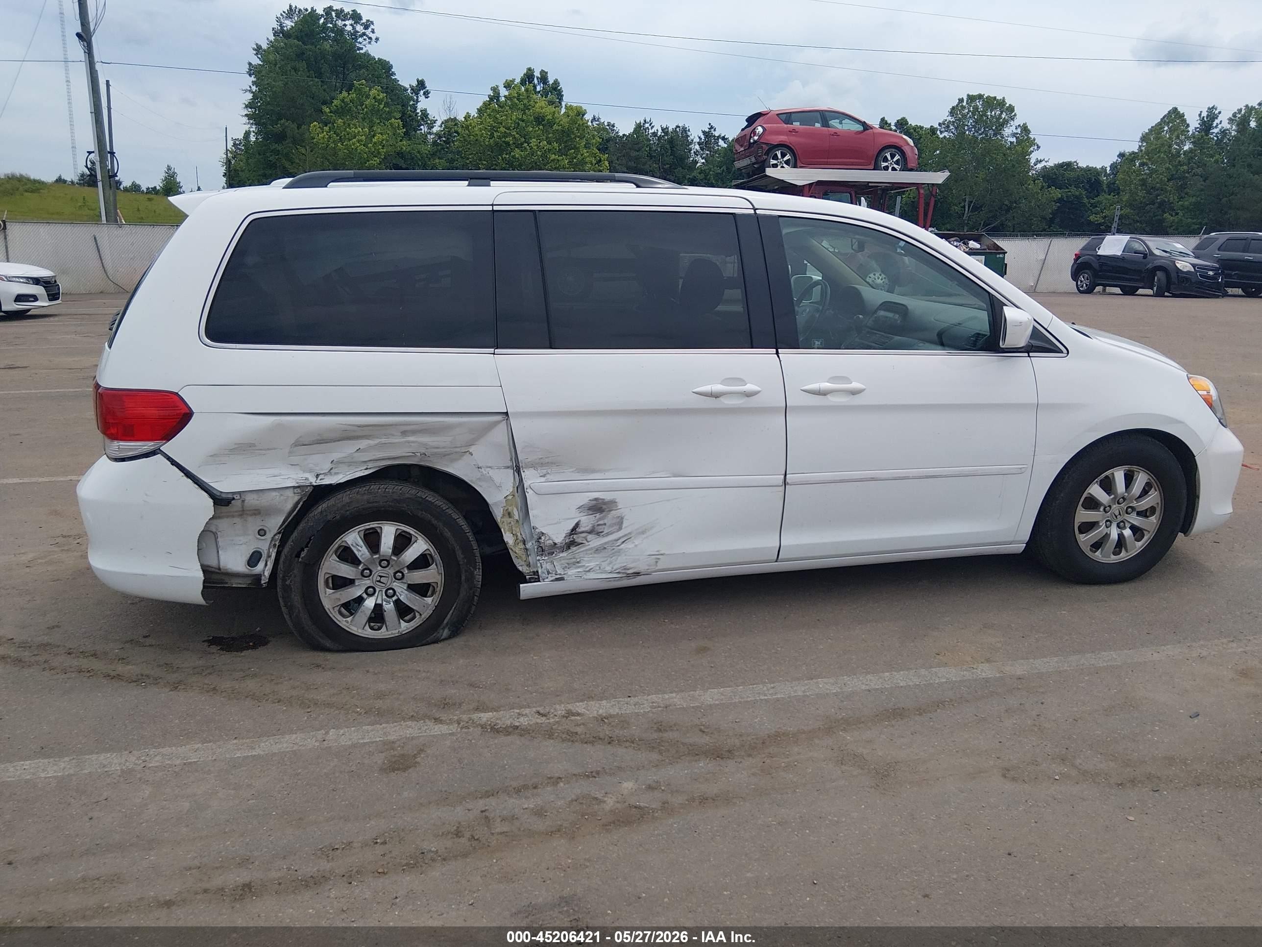 2010 Honda Odyssey Ex-l White vin: 5FNRL3H70AB028238