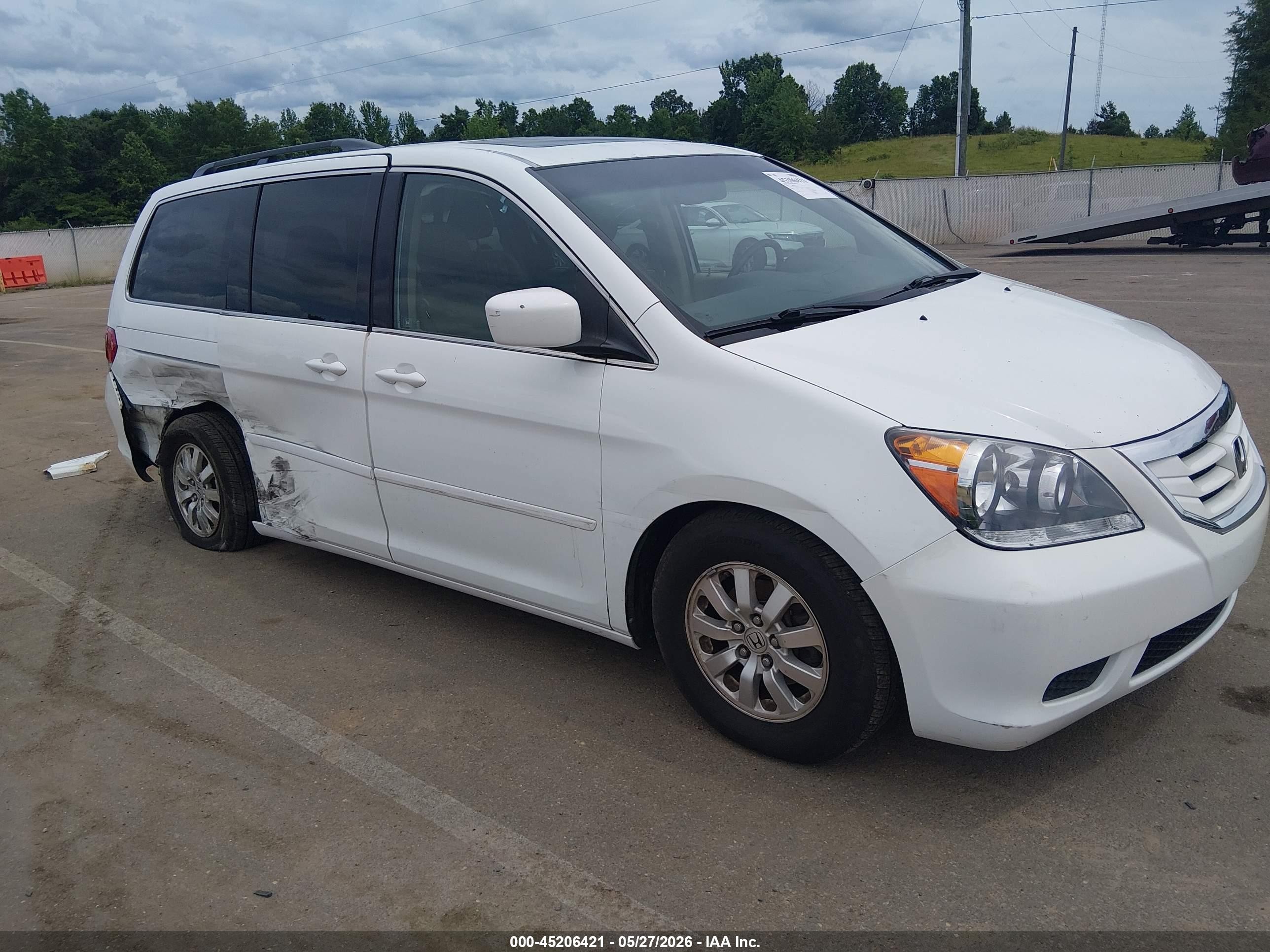 2010 Honda Odyssey Ex-l White vin: 5FNRL3H70AB028238