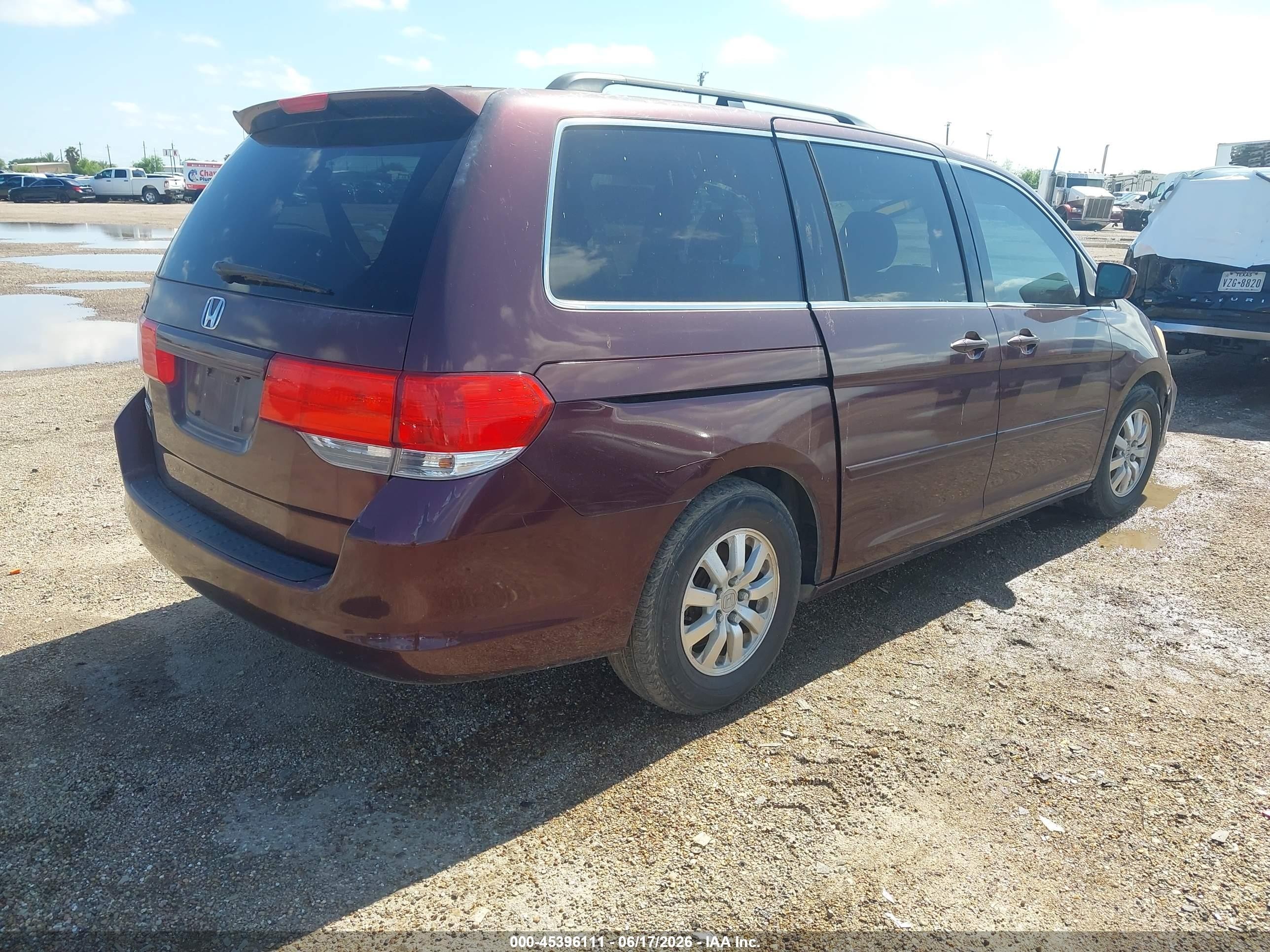 2010 Honda Odyssey Ex-l Maroon vin: 5FNRL3H70AB058453