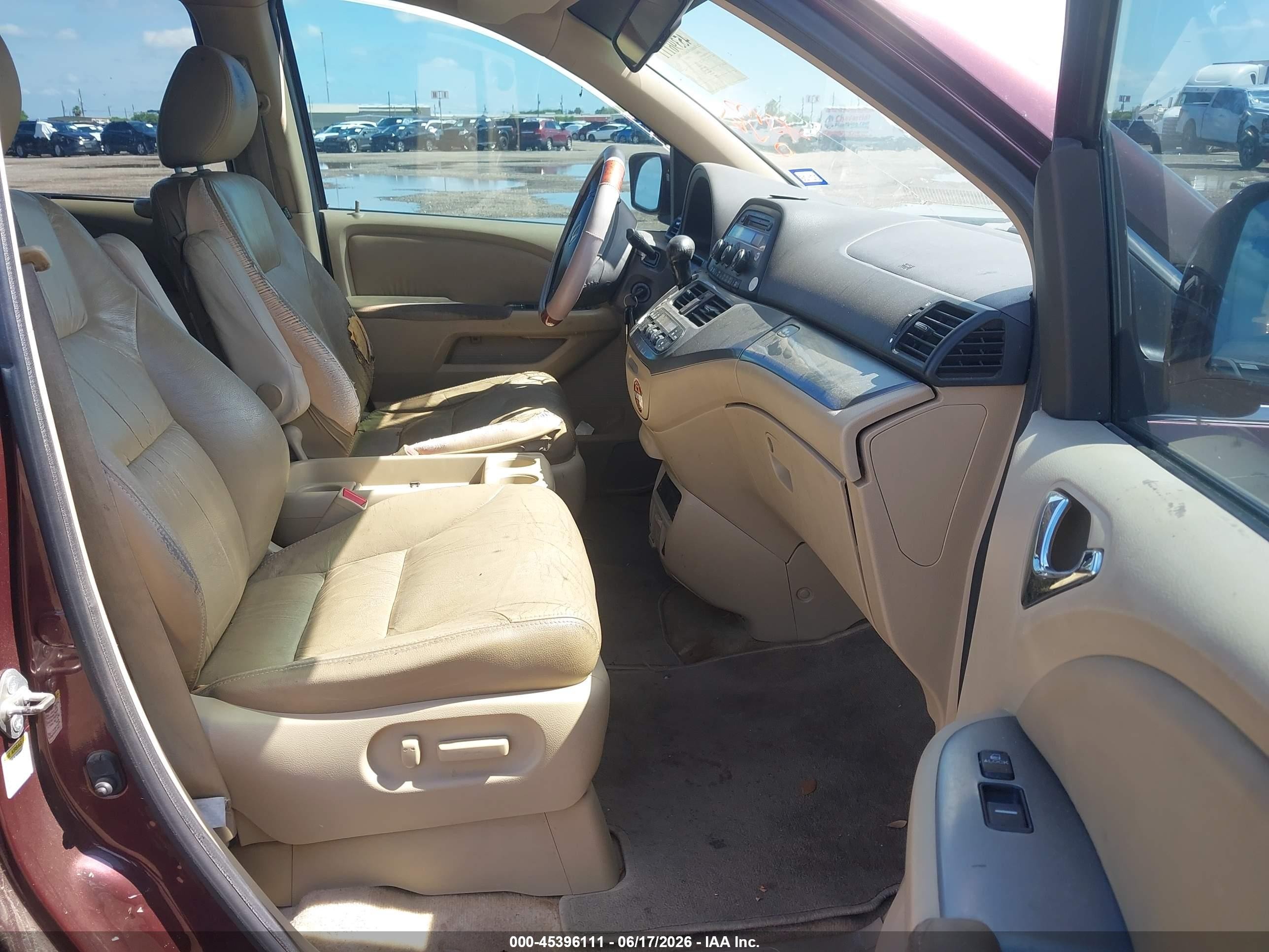 2010 Honda Odyssey Ex-l Maroon vin: 5FNRL3H70AB058453