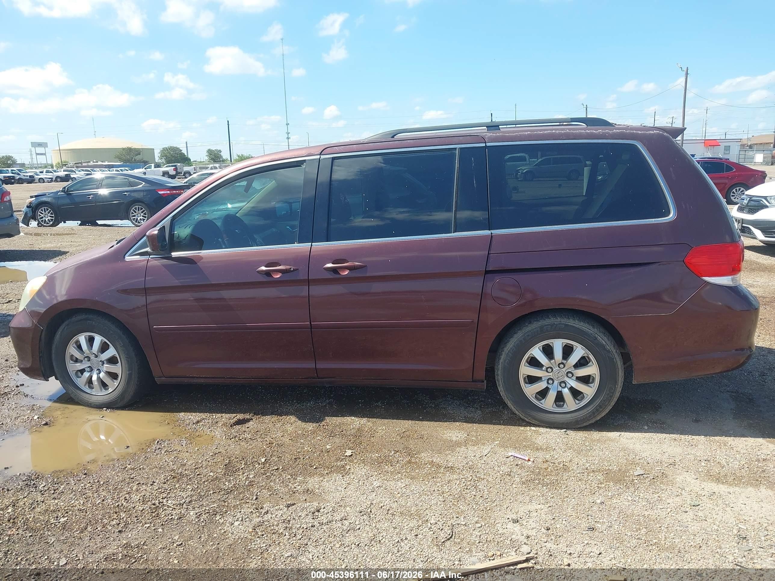 2010 Honda Odyssey Ex-l Maroon vin: 5FNRL3H70AB058453
