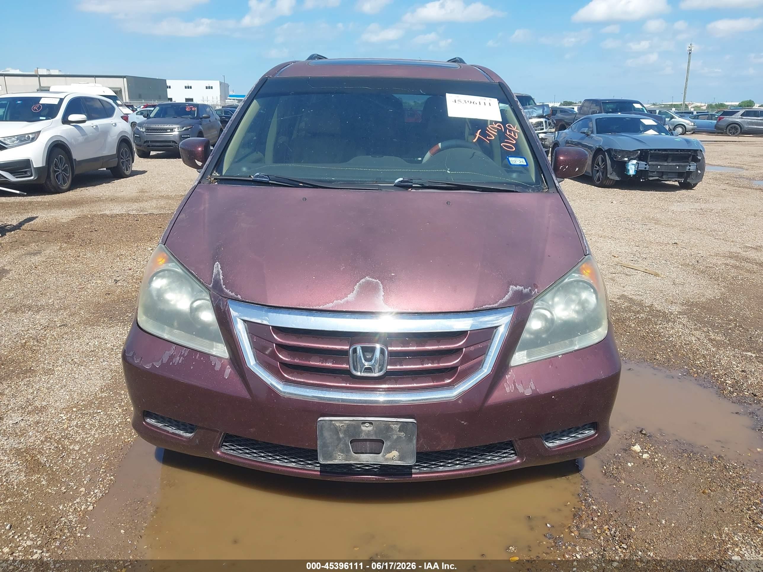 2010 Honda Odyssey Ex-l Maroon vin: 5FNRL3H70AB058453