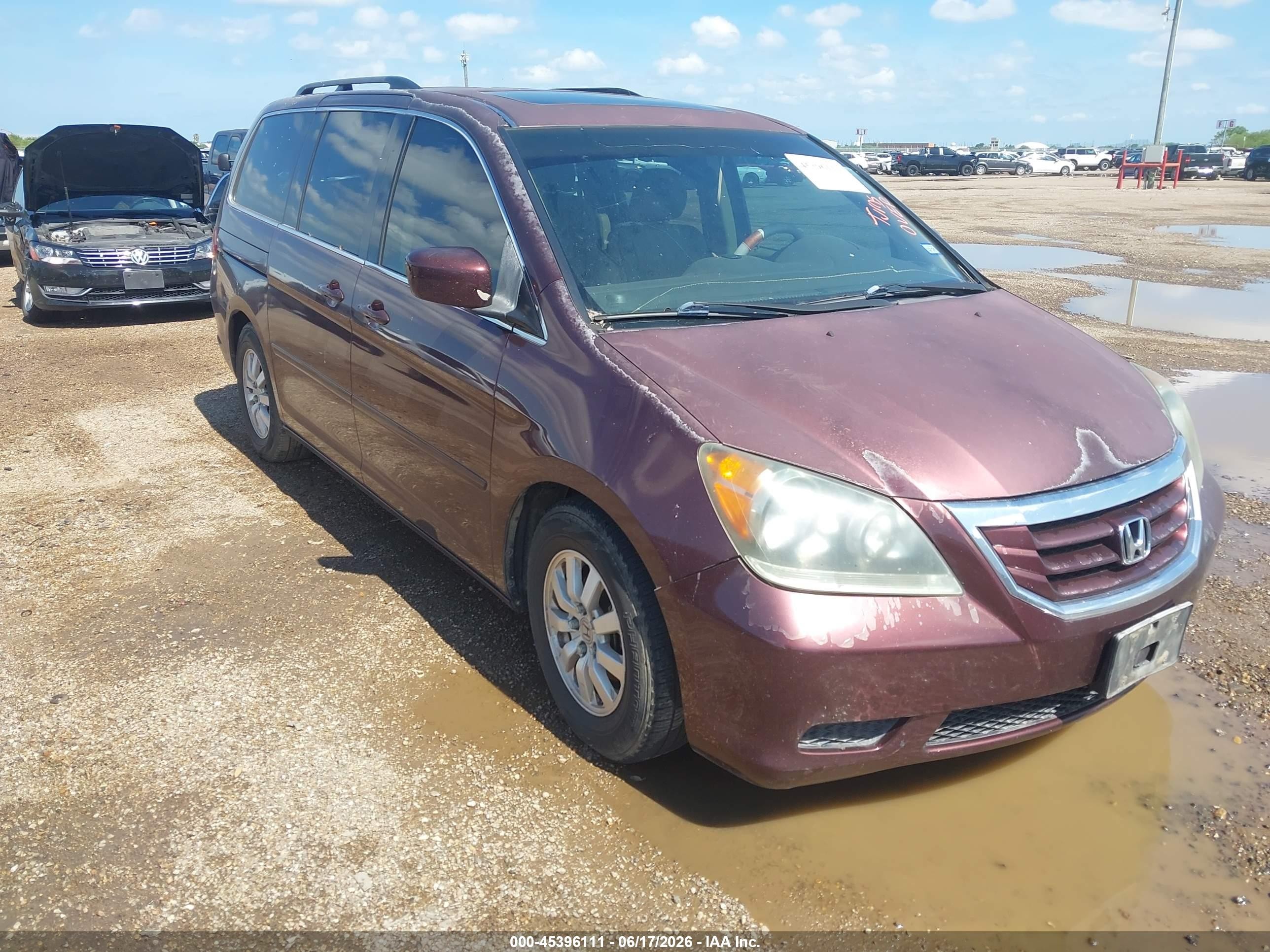 2010 Honda Odyssey Ex-l Maroon vin: 5FNRL3H70AB058453