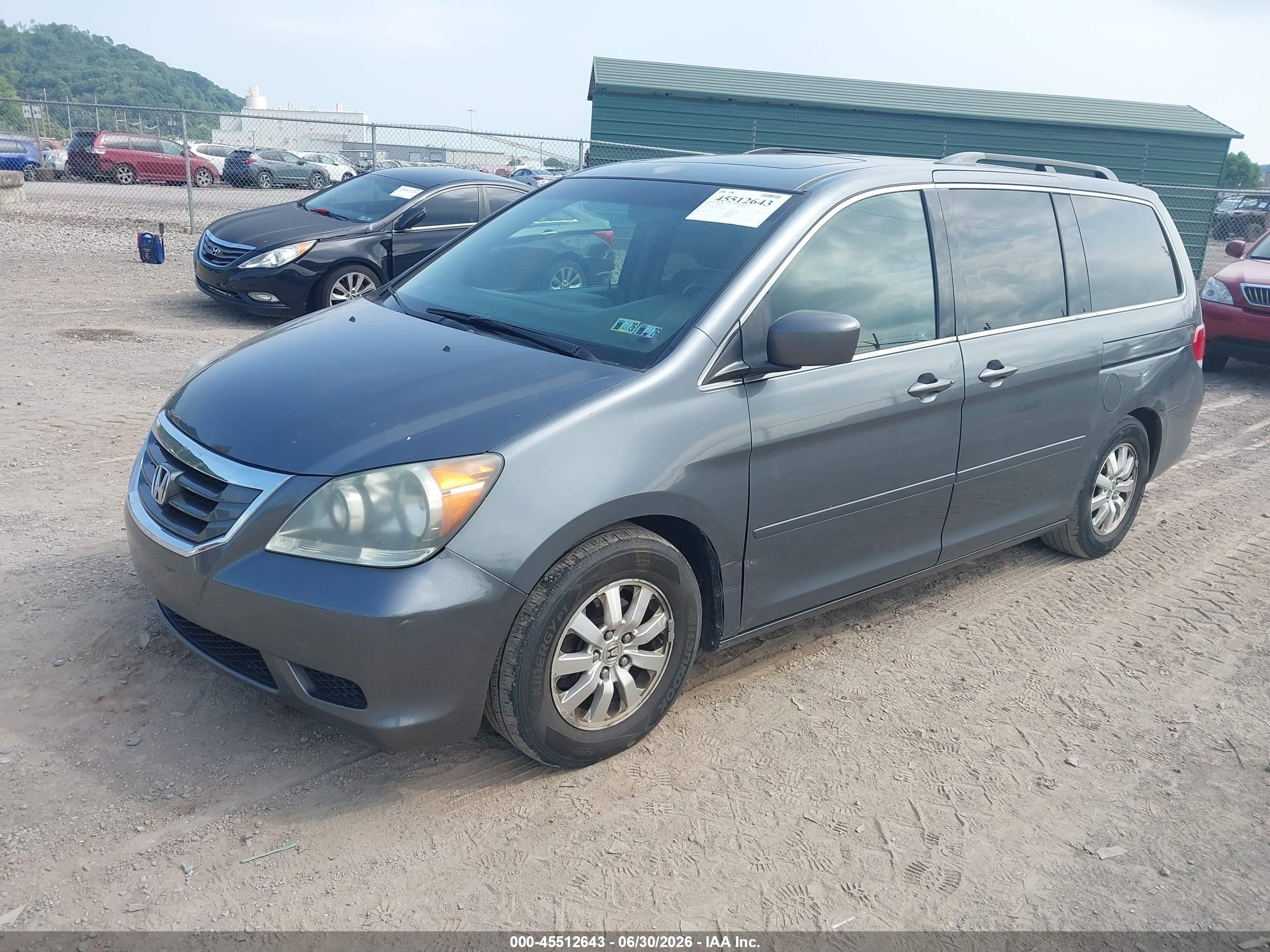 2010 Honda Odyssey Ex-l Gray vin: 5FNRL3H70AB085085