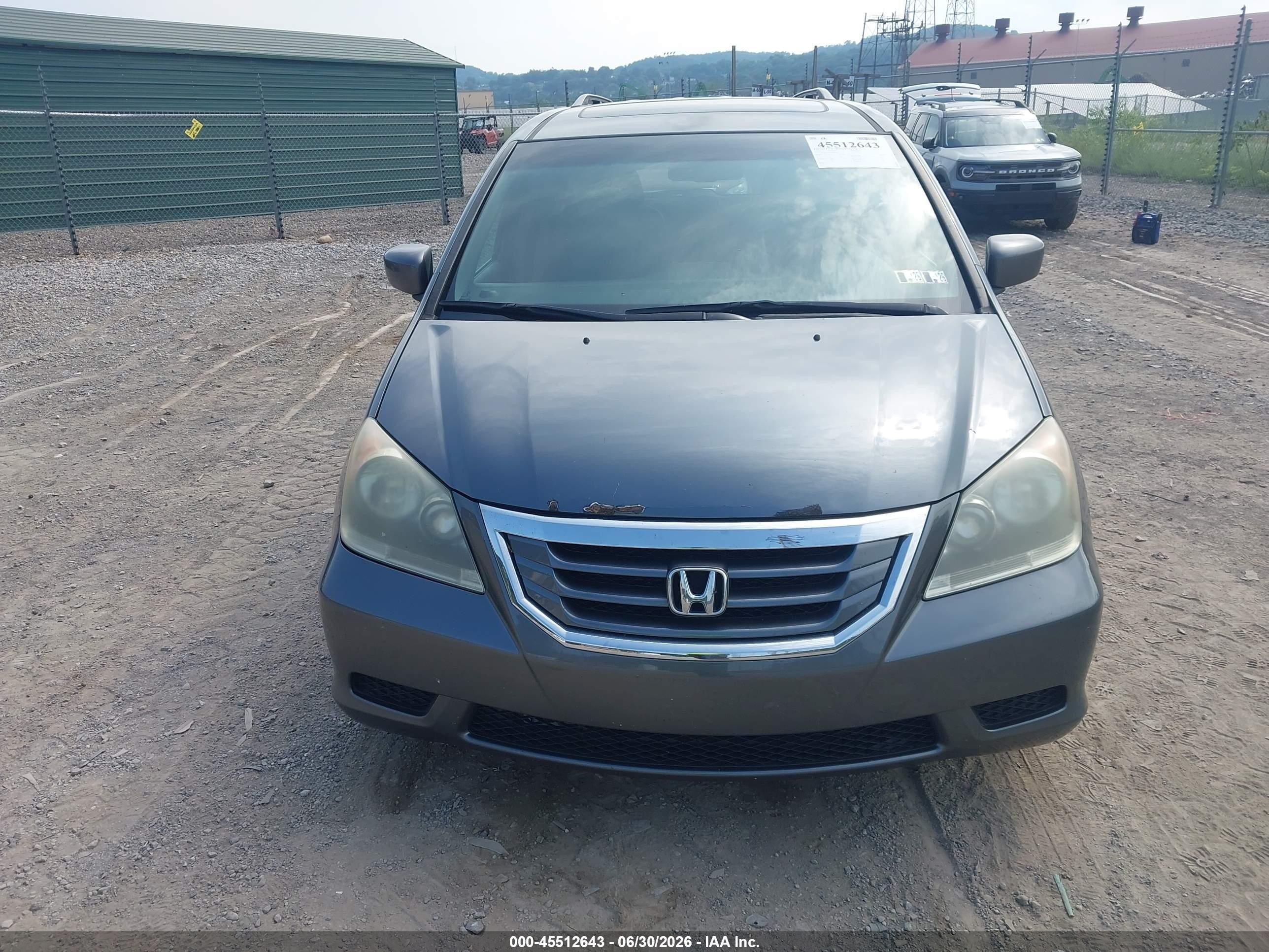 2010 Honda Odyssey Ex-l Gray vin: 5FNRL3H70AB085085