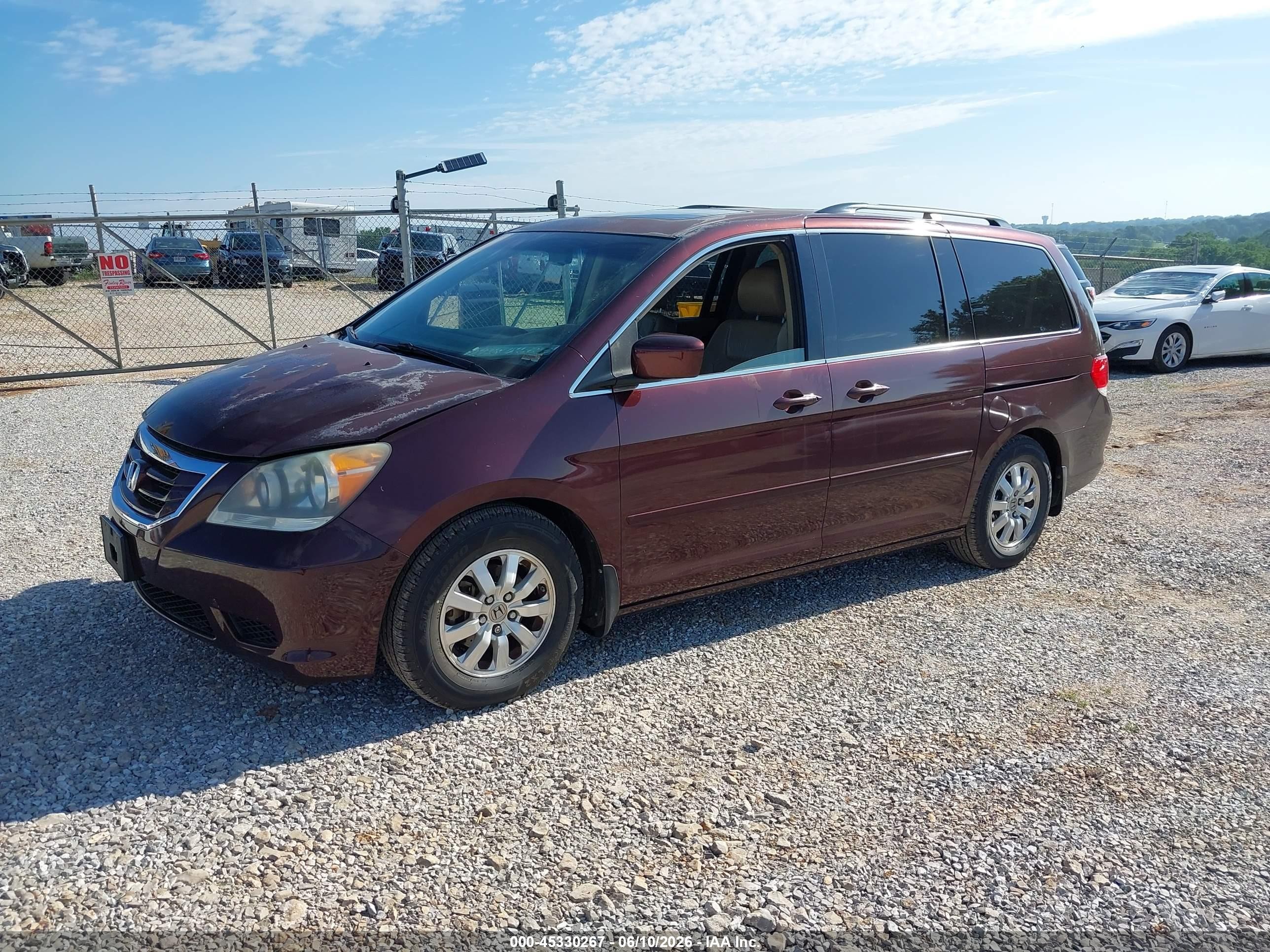 2010 Honda Odyssey Ex-l Maroon vin: 5FNRL3H70AB108932