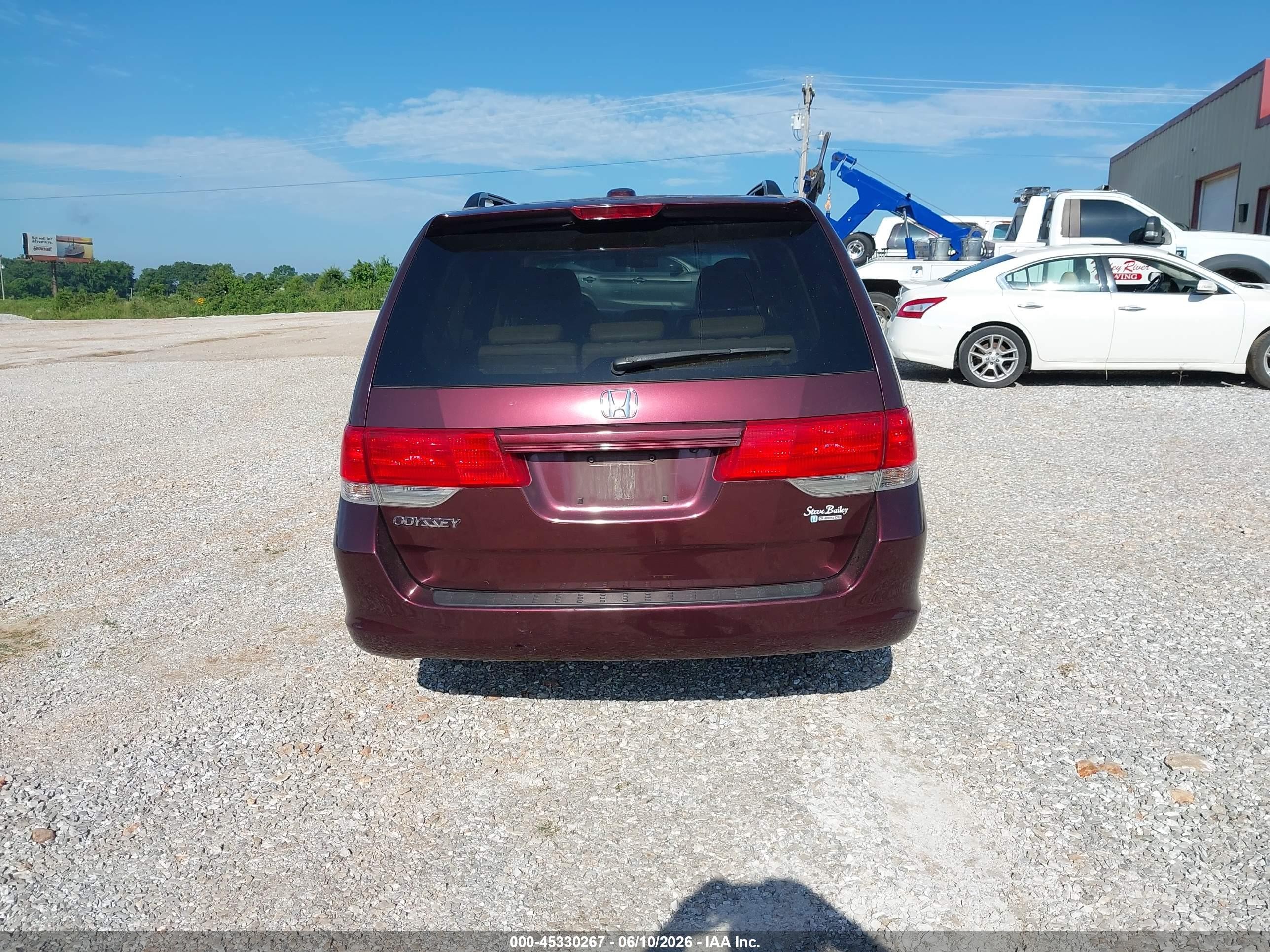 2010 Honda Odyssey Ex-l Maroon vin: 5FNRL3H70AB108932
