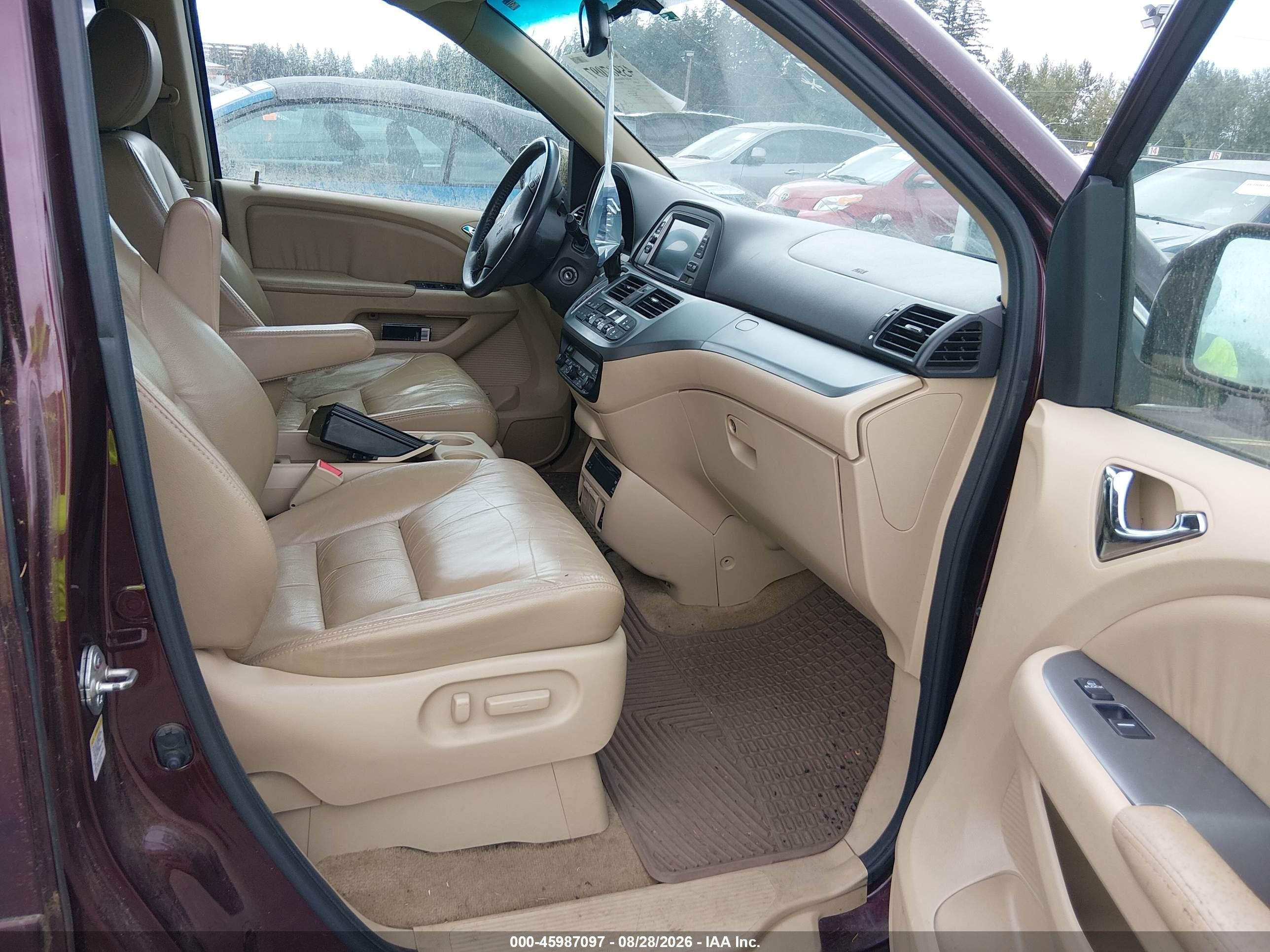 2010 Honda Odyssey Ex-l Maroon vin: 5FNRL3H71AB060681