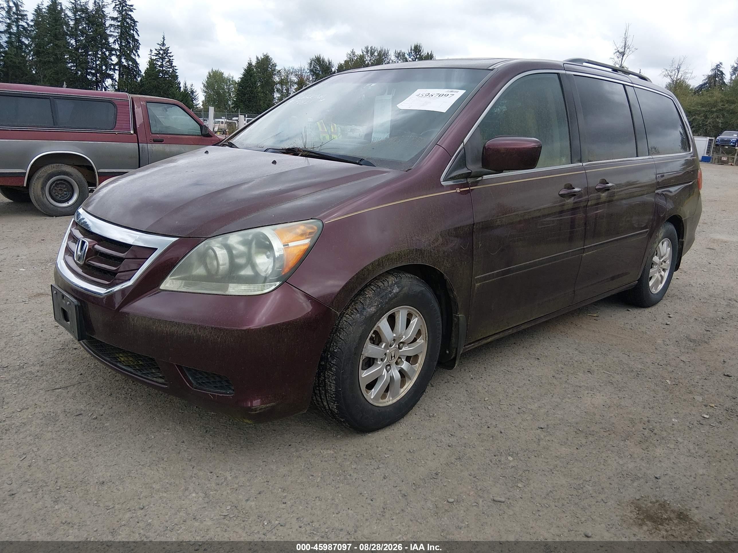 2010 Honda Odyssey Ex-l Maroon vin: 5FNRL3H71AB060681