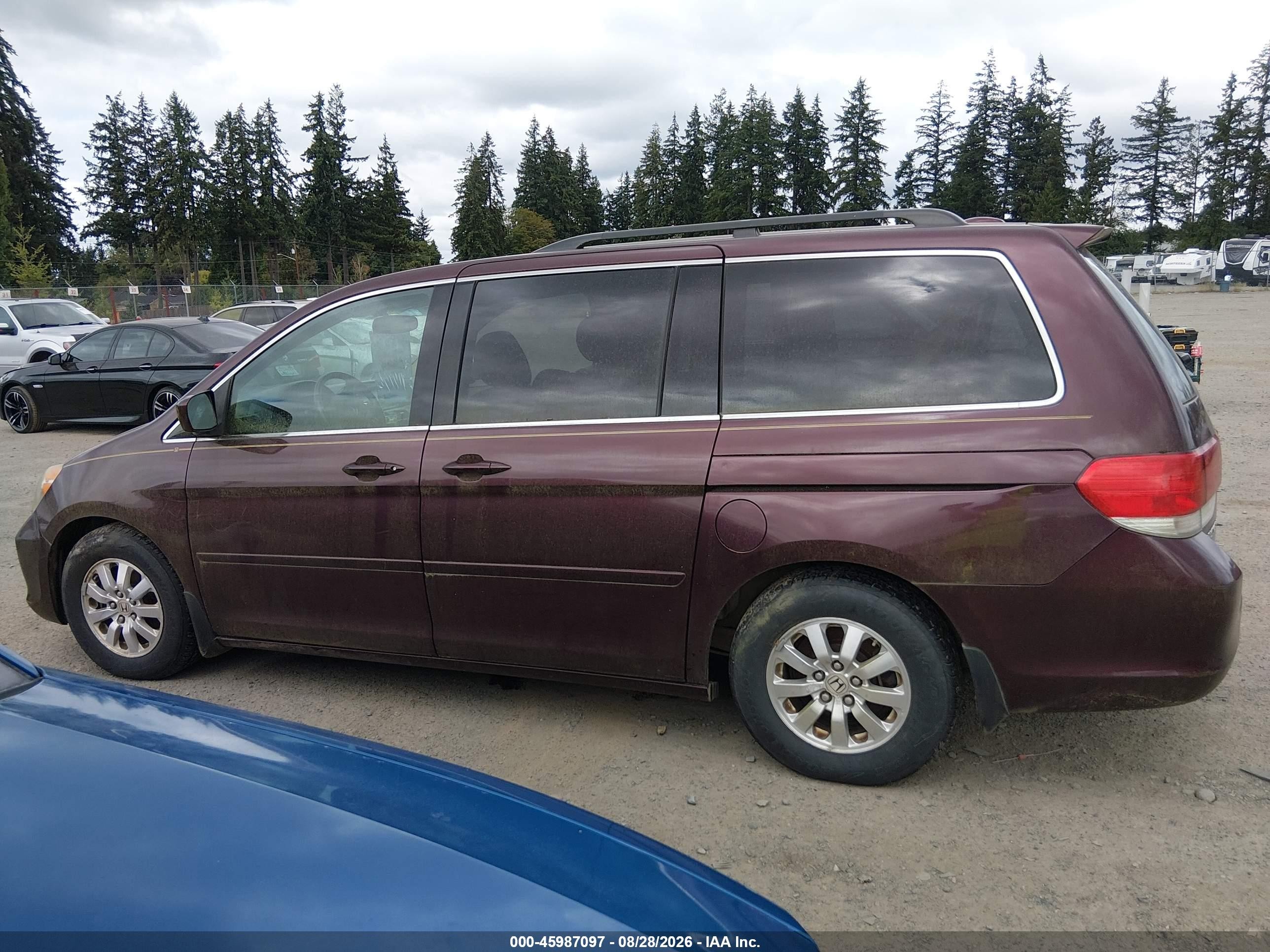 2010 Honda Odyssey Ex-l Maroon vin: 5FNRL3H71AB060681