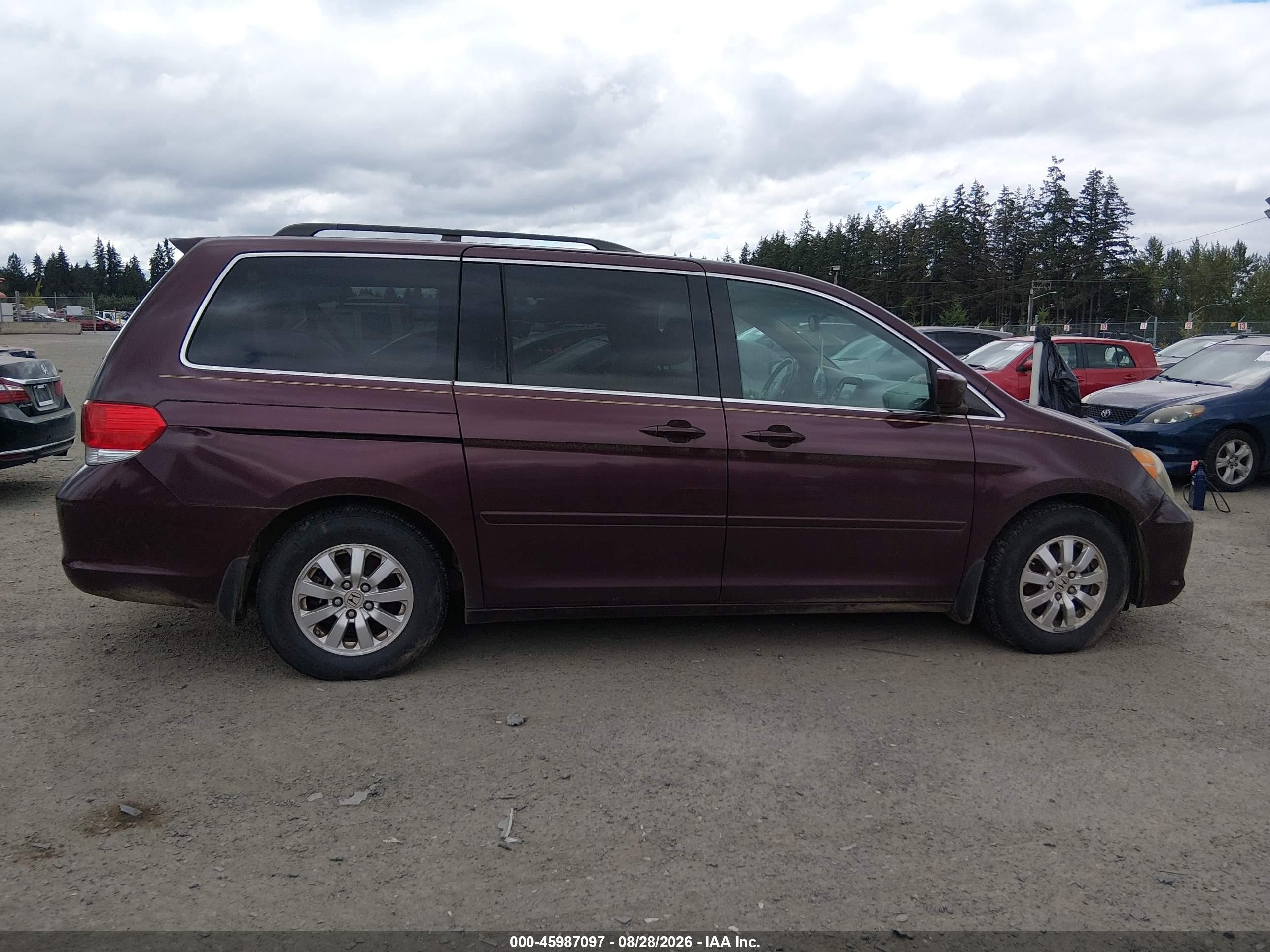2010 Honda Odyssey Ex-l Maroon vin: 5FNRL3H71AB060681