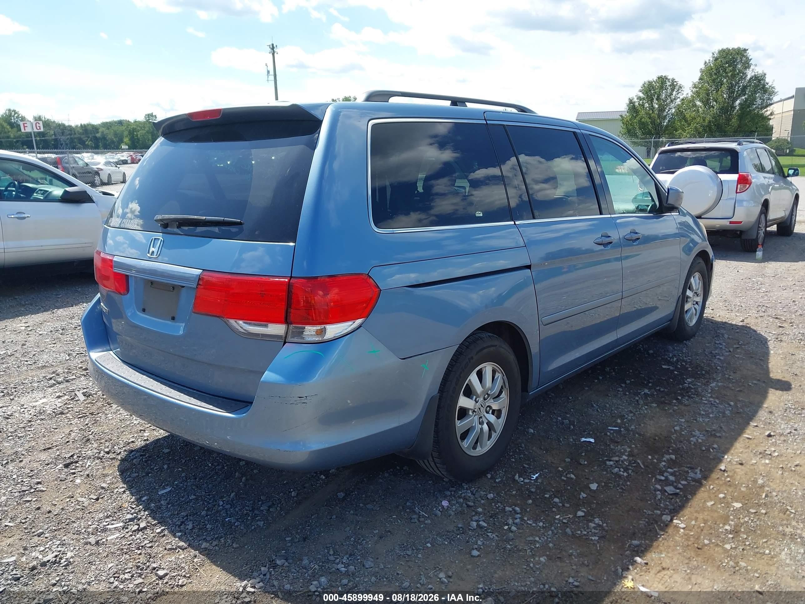 2010 Honda Odyssey Ex-l Light Blue vin: 5FNRL3H72AB088747