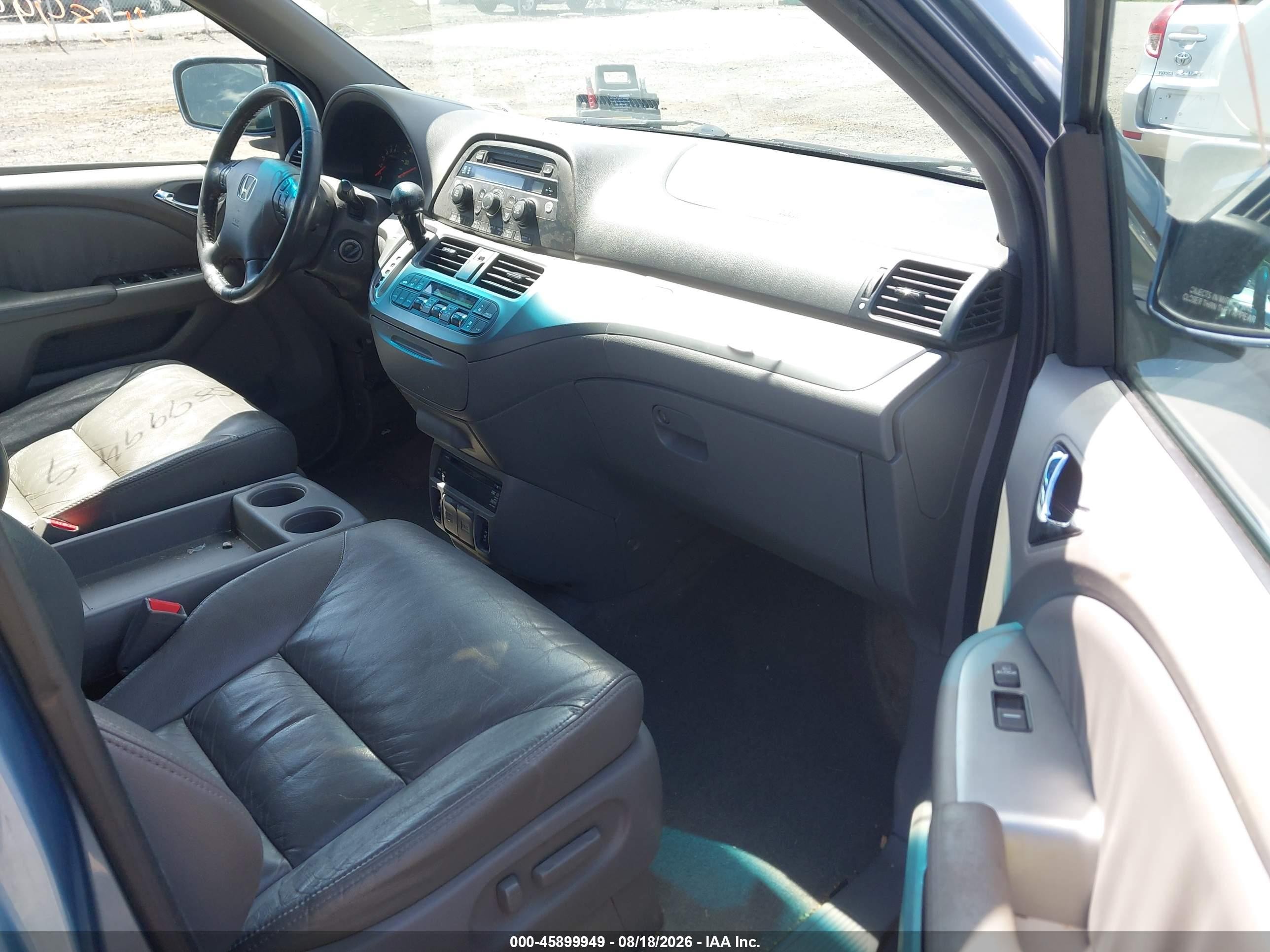 2010 Honda Odyssey Ex-l Light Blue vin: 5FNRL3H72AB088747