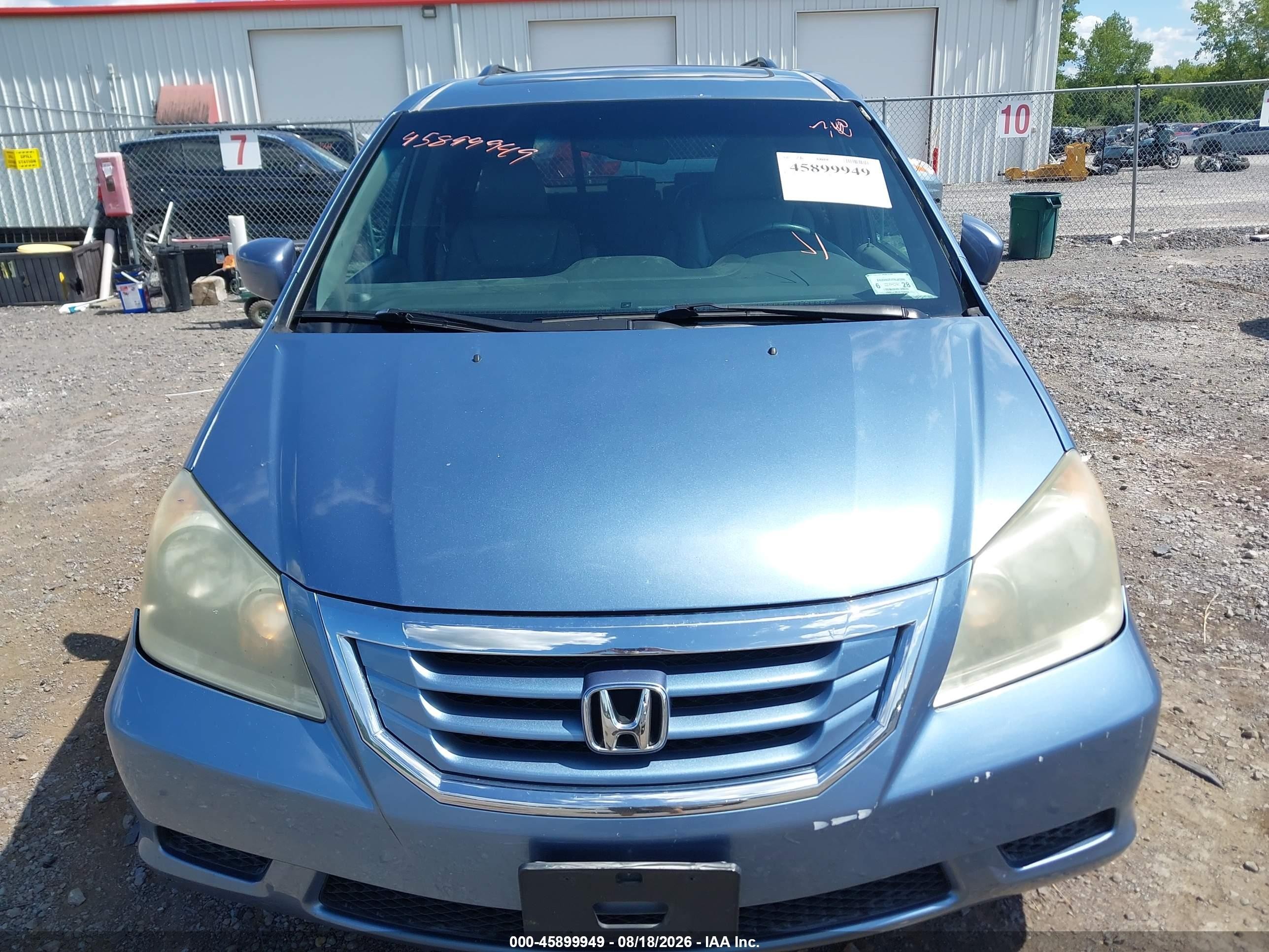 2010 Honda Odyssey Ex-l Light Blue vin: 5FNRL3H72AB088747