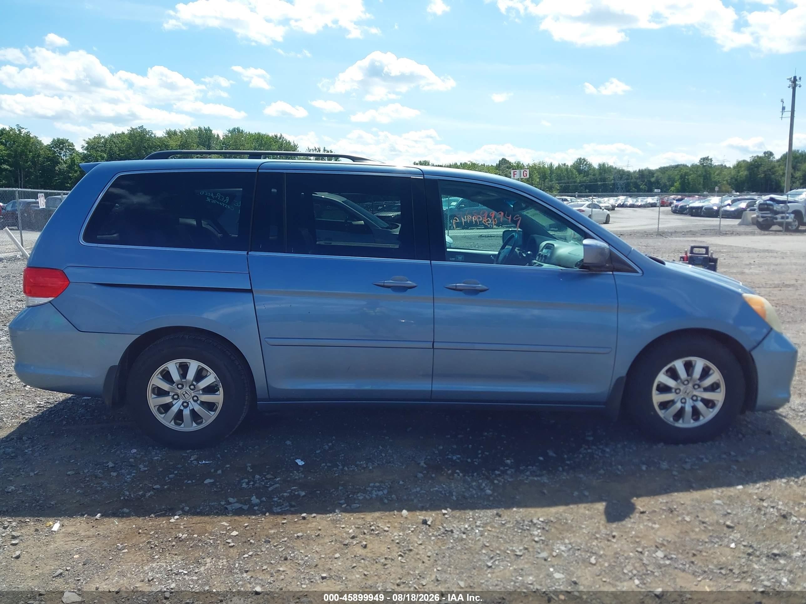 2010 Honda Odyssey Ex-l Light Blue vin: 5FNRL3H72AB088747
