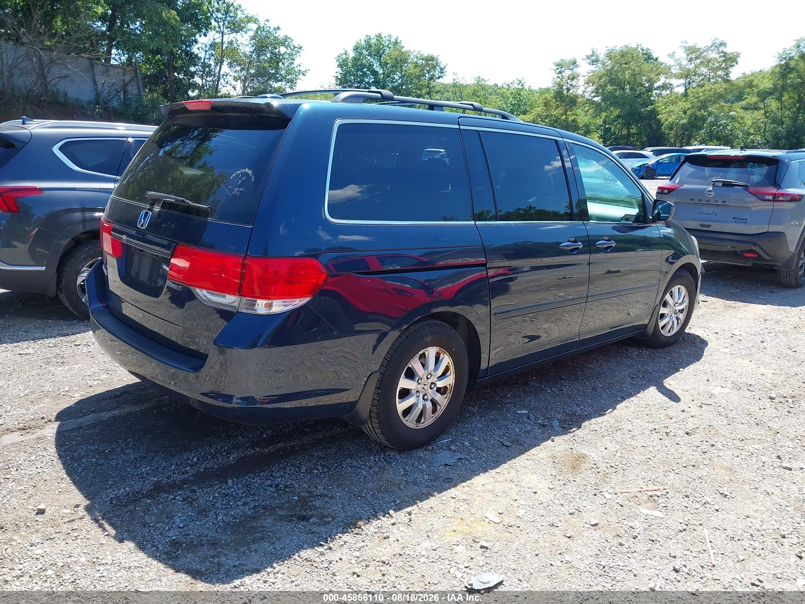 2010 Honda Odyssey Ex-l Blue vin: 5FNRL3H72AB101934