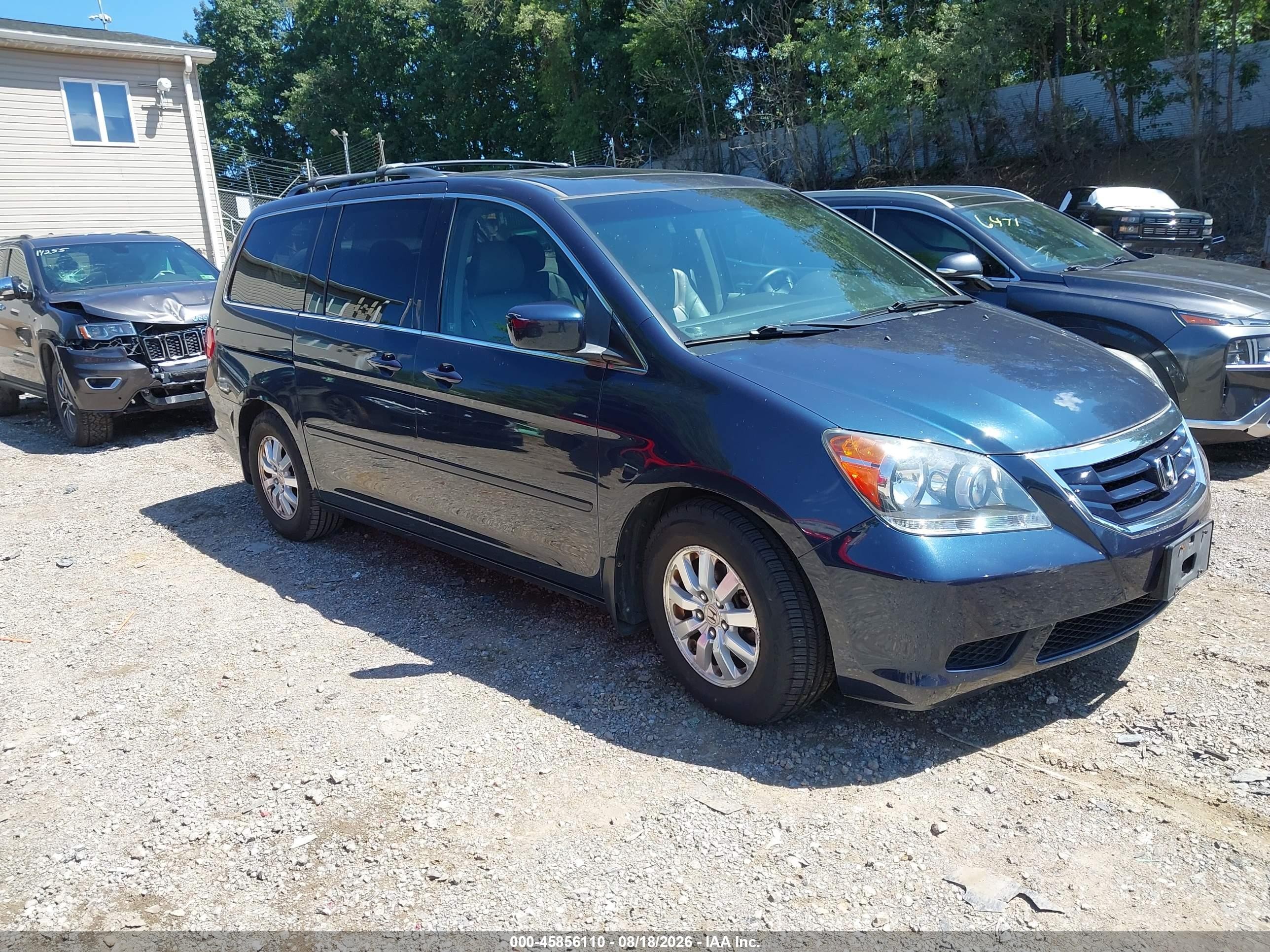 2010 Honda Odyssey Ex-l Blue vin: 5FNRL3H72AB101934