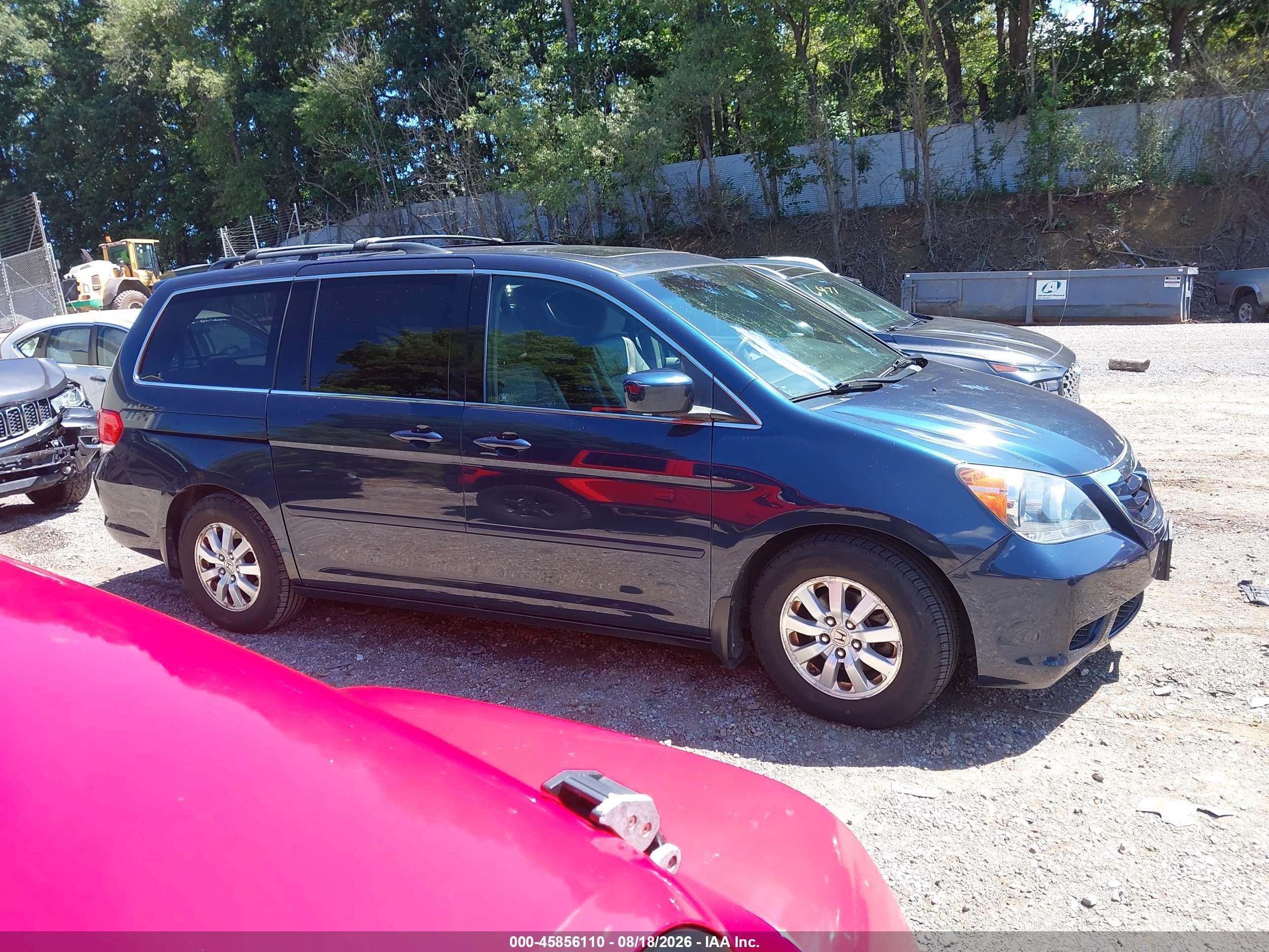 2010 Honda Odyssey Ex-l Blue vin: 5FNRL3H72AB101934