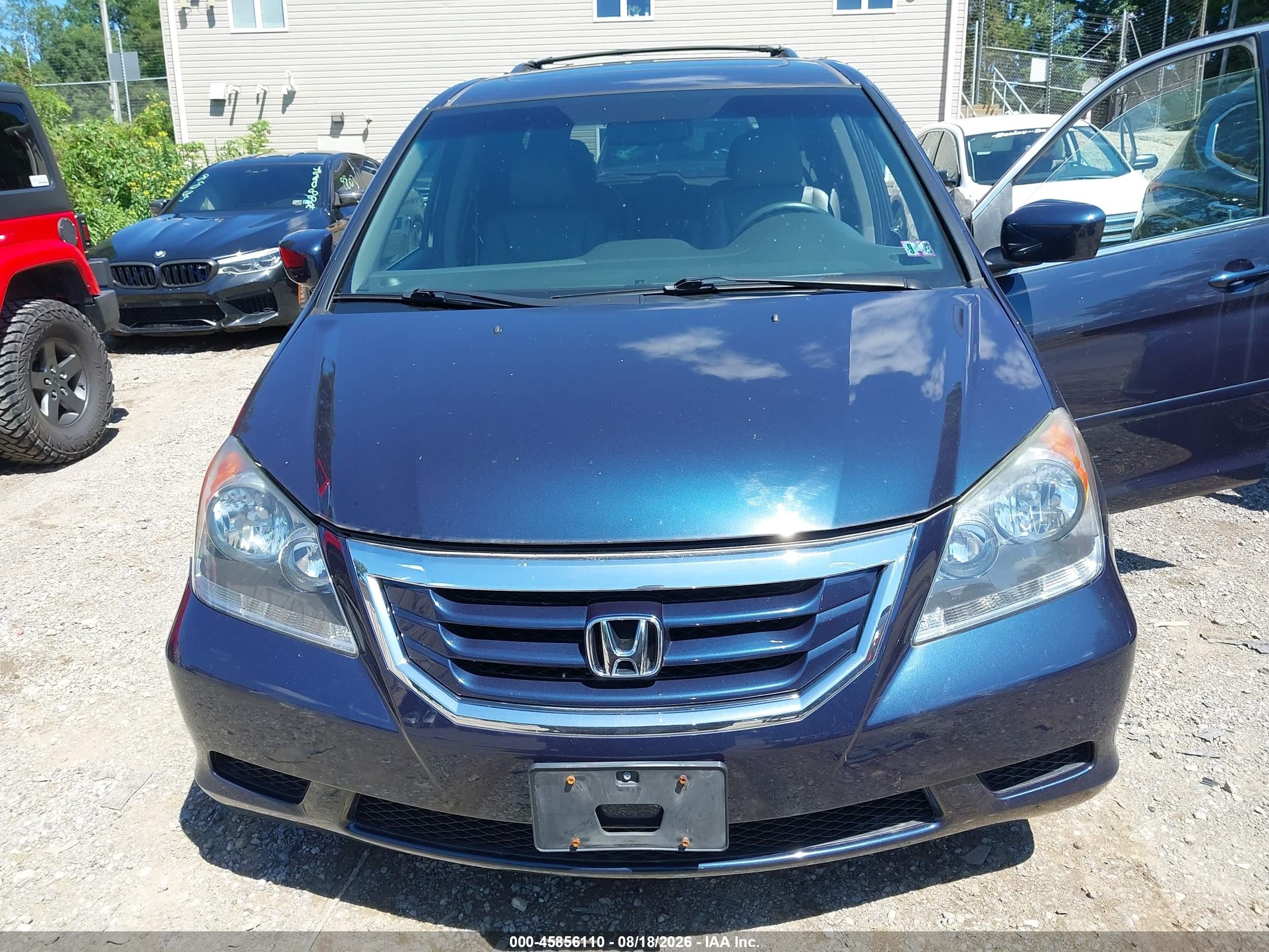 2010 Honda Odyssey Ex-l Blue vin: 5FNRL3H72AB101934