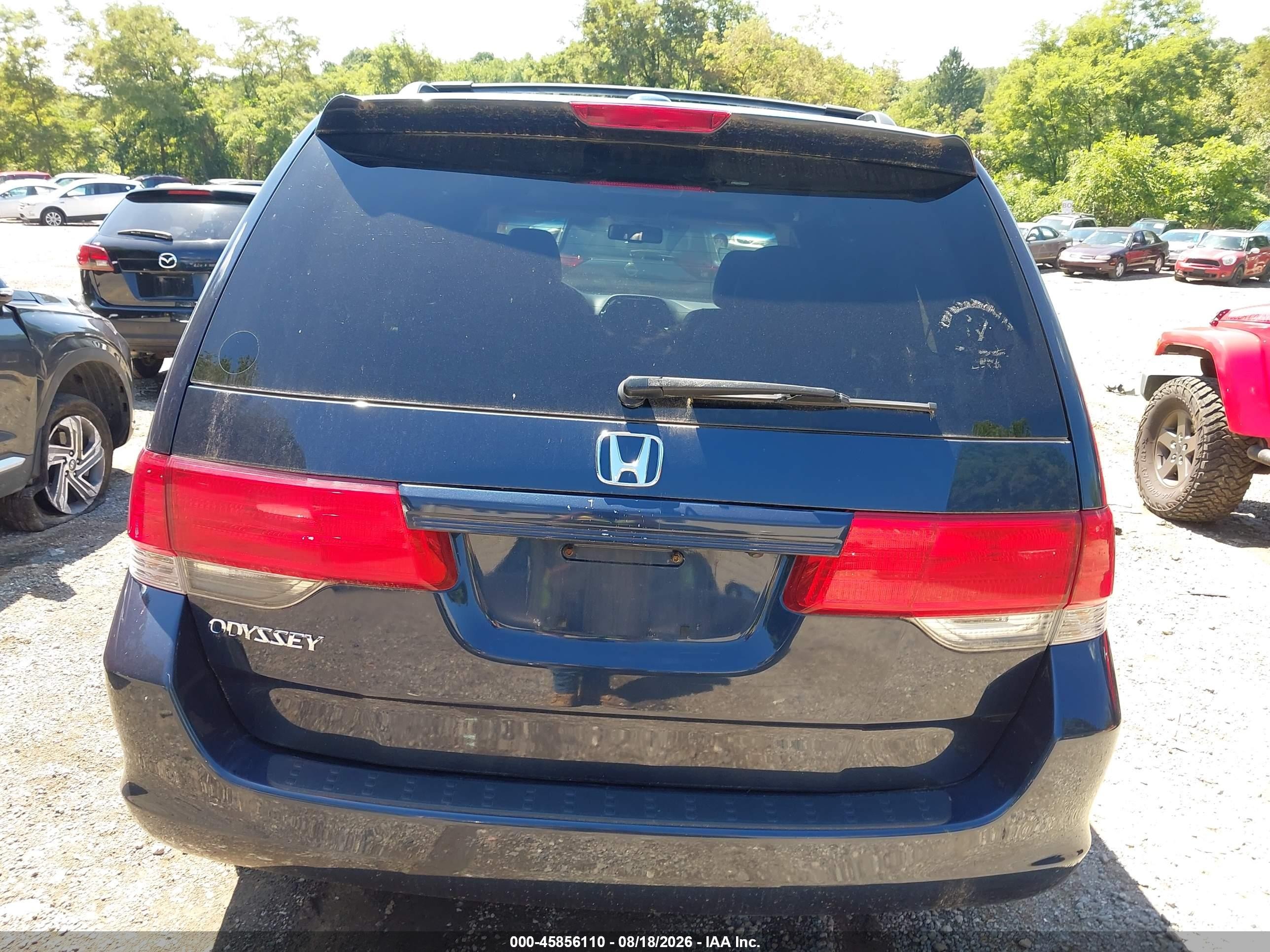 2010 Honda Odyssey Ex-l Blue vin: 5FNRL3H72AB101934