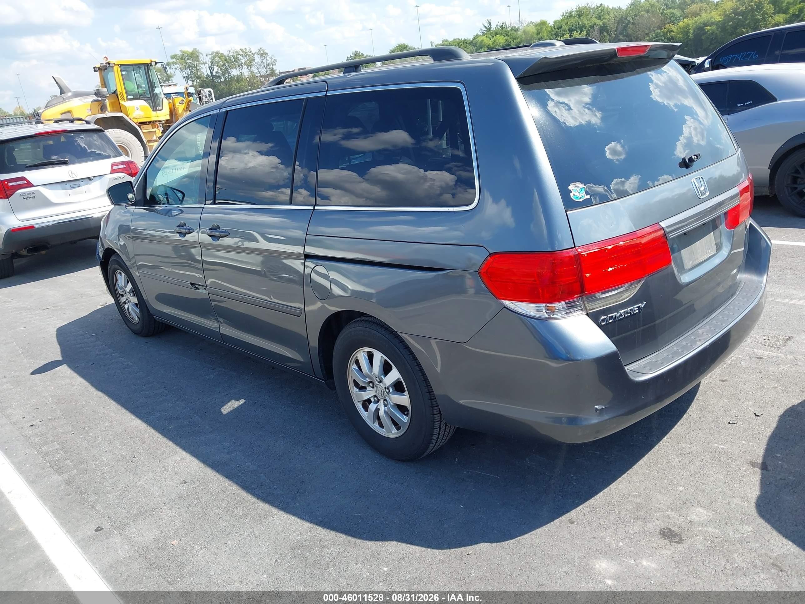 2010 Honda Odyssey Ex-l Gray vin: 5FNRL3H72AB112707