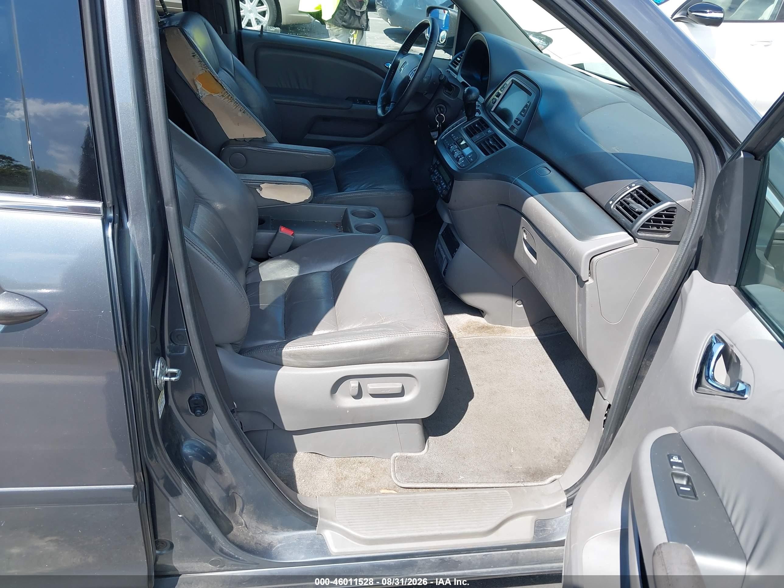 2010 Honda Odyssey Ex-l Gray vin: 5FNRL3H72AB112707