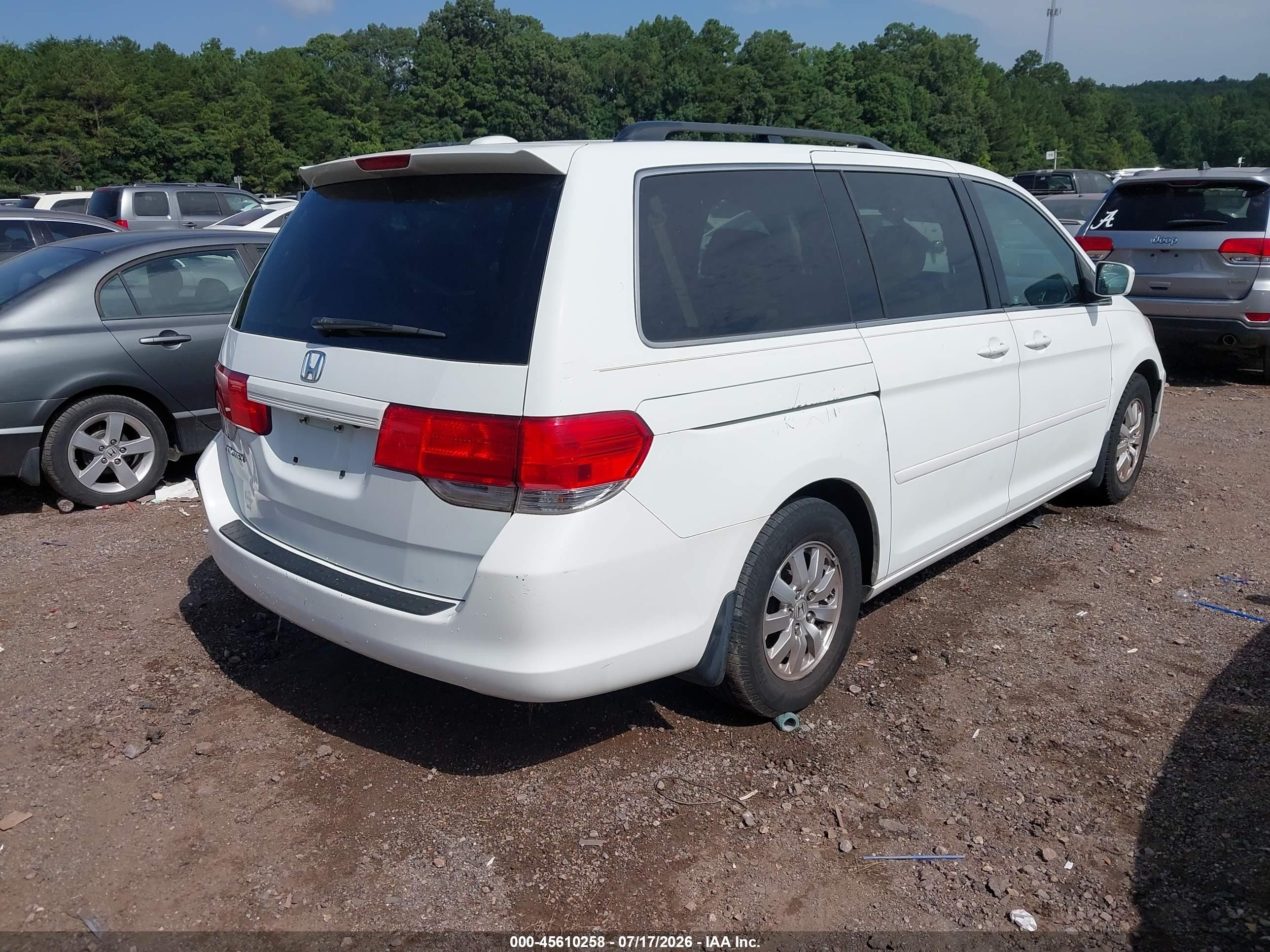 2010 Honda Odyssey Ex-l White vin: 5FNRL3H73AB051870