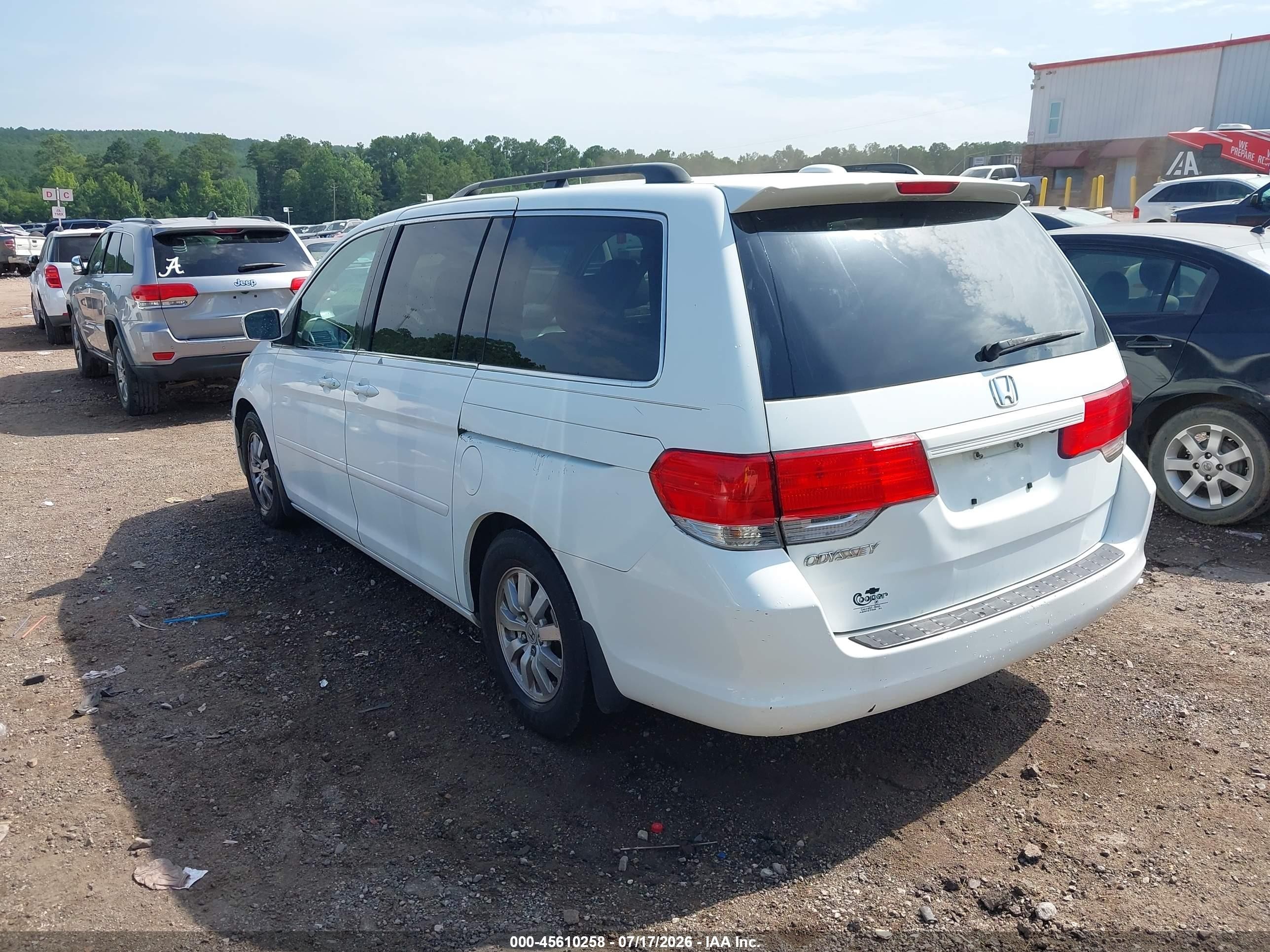 2010 Honda Odyssey Ex-l White vin: 5FNRL3H73AB051870