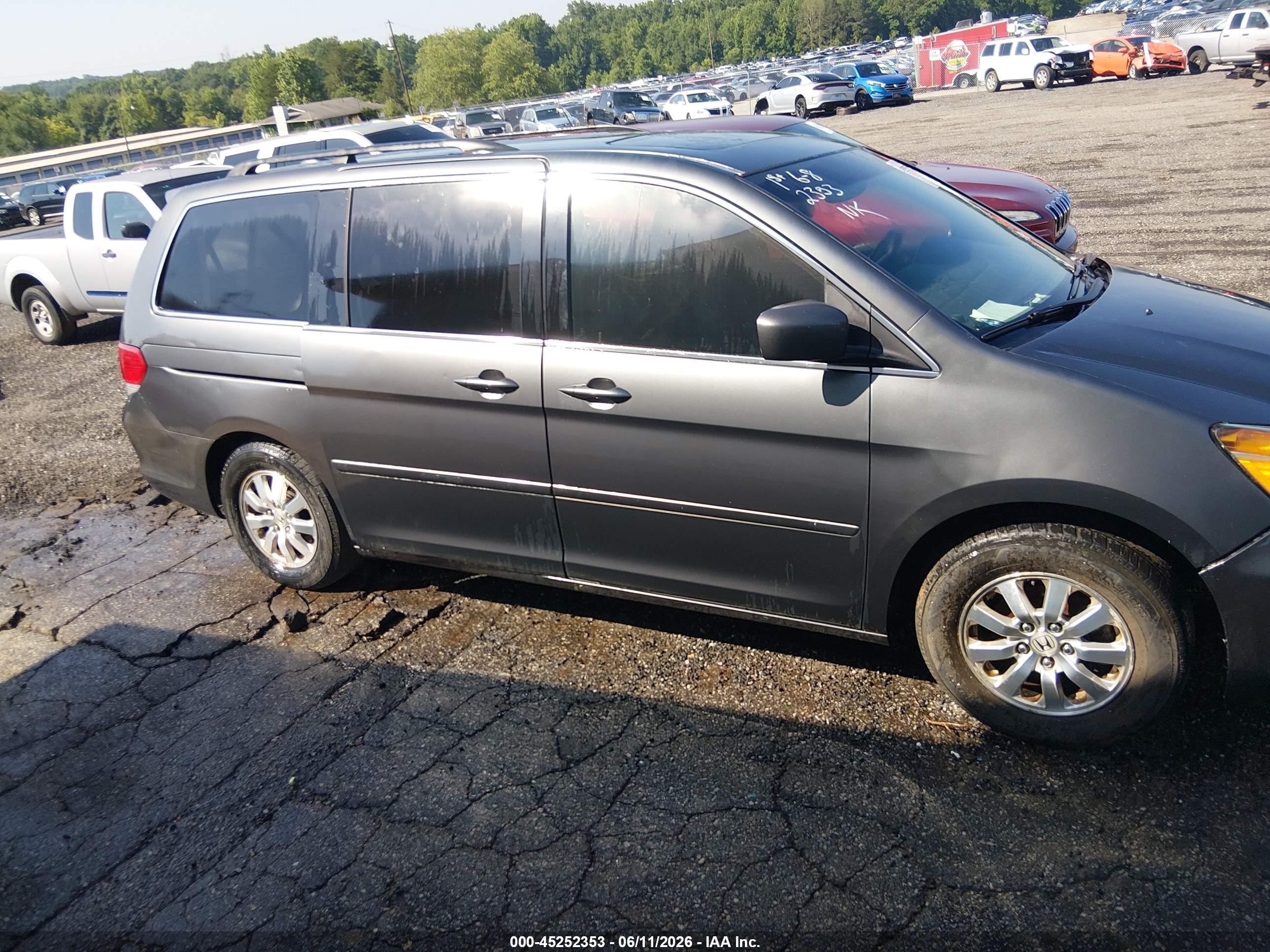 2010 Honda Odyssey Ex-l Gray vin: 5FNRL3H73AB054297