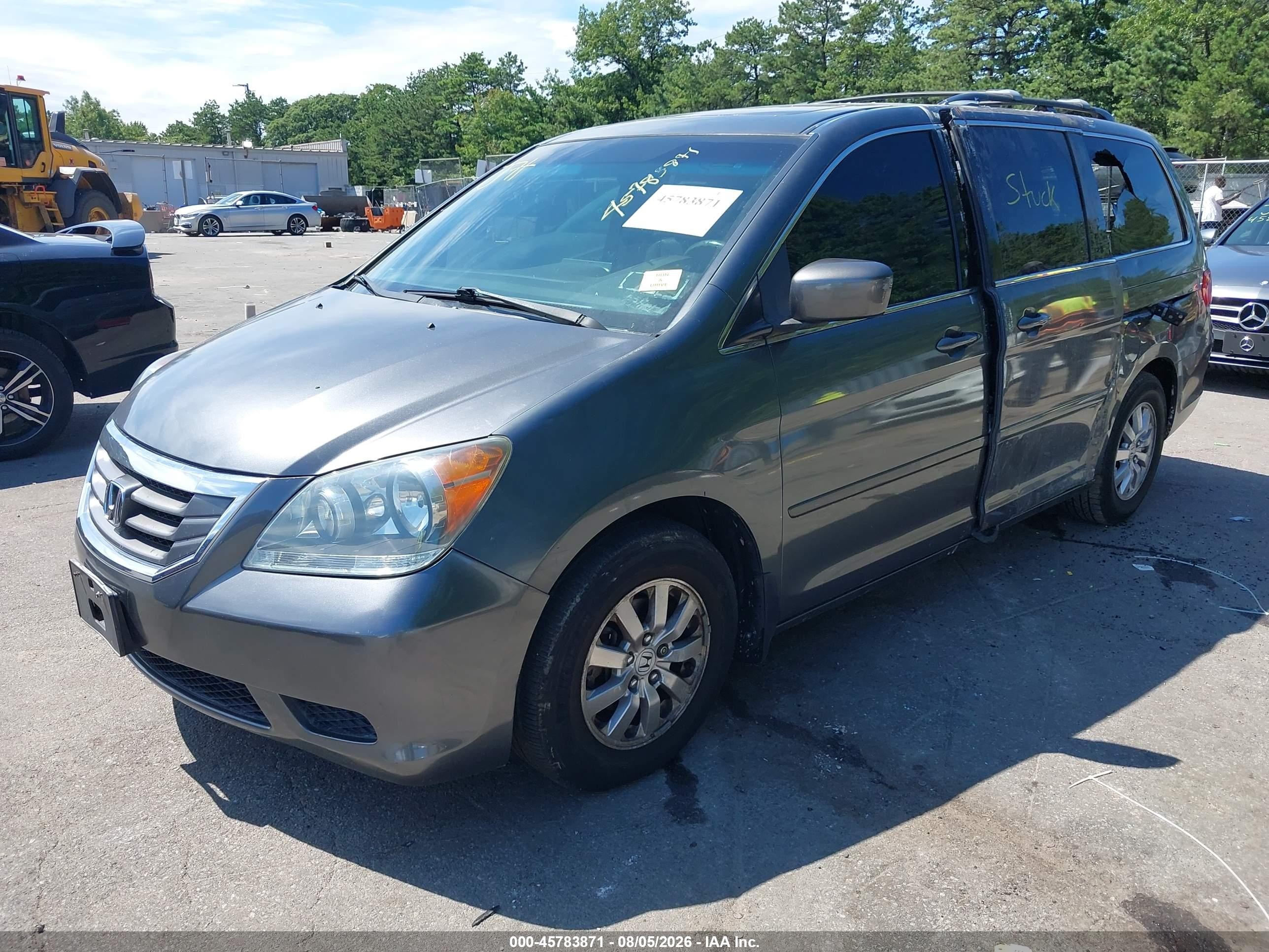 2010 Honda Odyssey Ex-l Gray vin: 5FNRL3H73AB085176