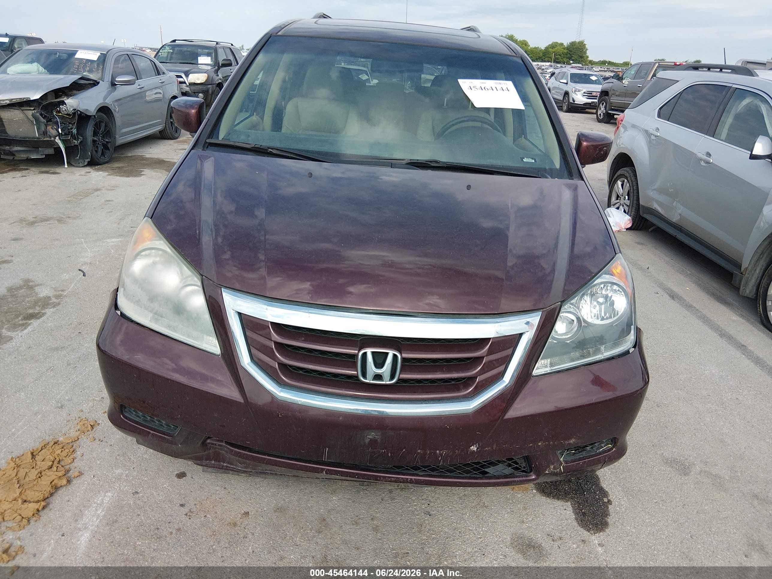 2010 Honda Odyssey Ex-l Maroon vin: 5FNRL3H73AB105605