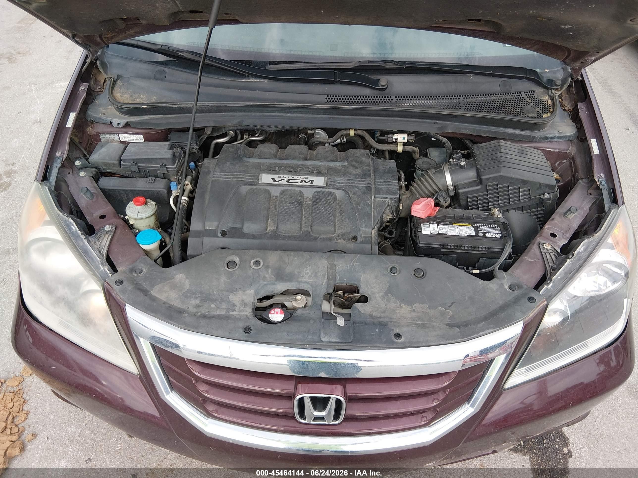2010 Honda Odyssey Ex-l Maroon vin: 5FNRL3H73AB105605