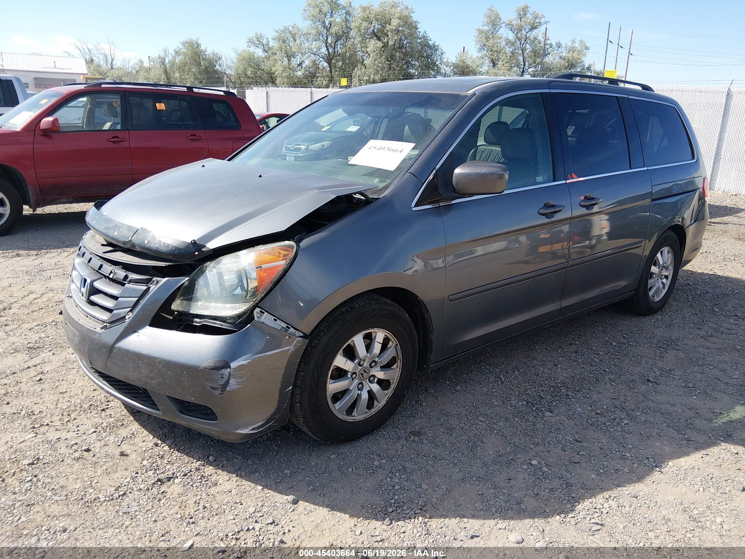 2010 Honda Odyssey Ex-l Gray vin: 5FNRL3H74AB019803
