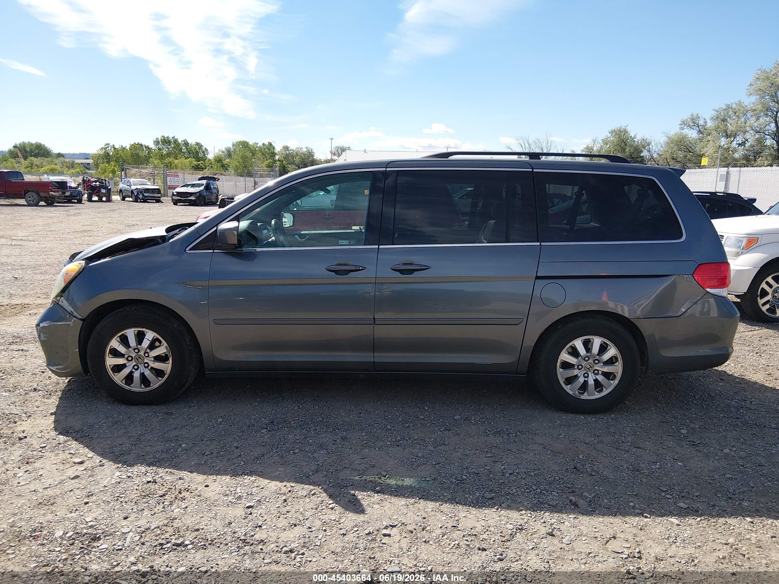 2010 Honda Odyssey Ex-l Gray vin: 5FNRL3H74AB019803