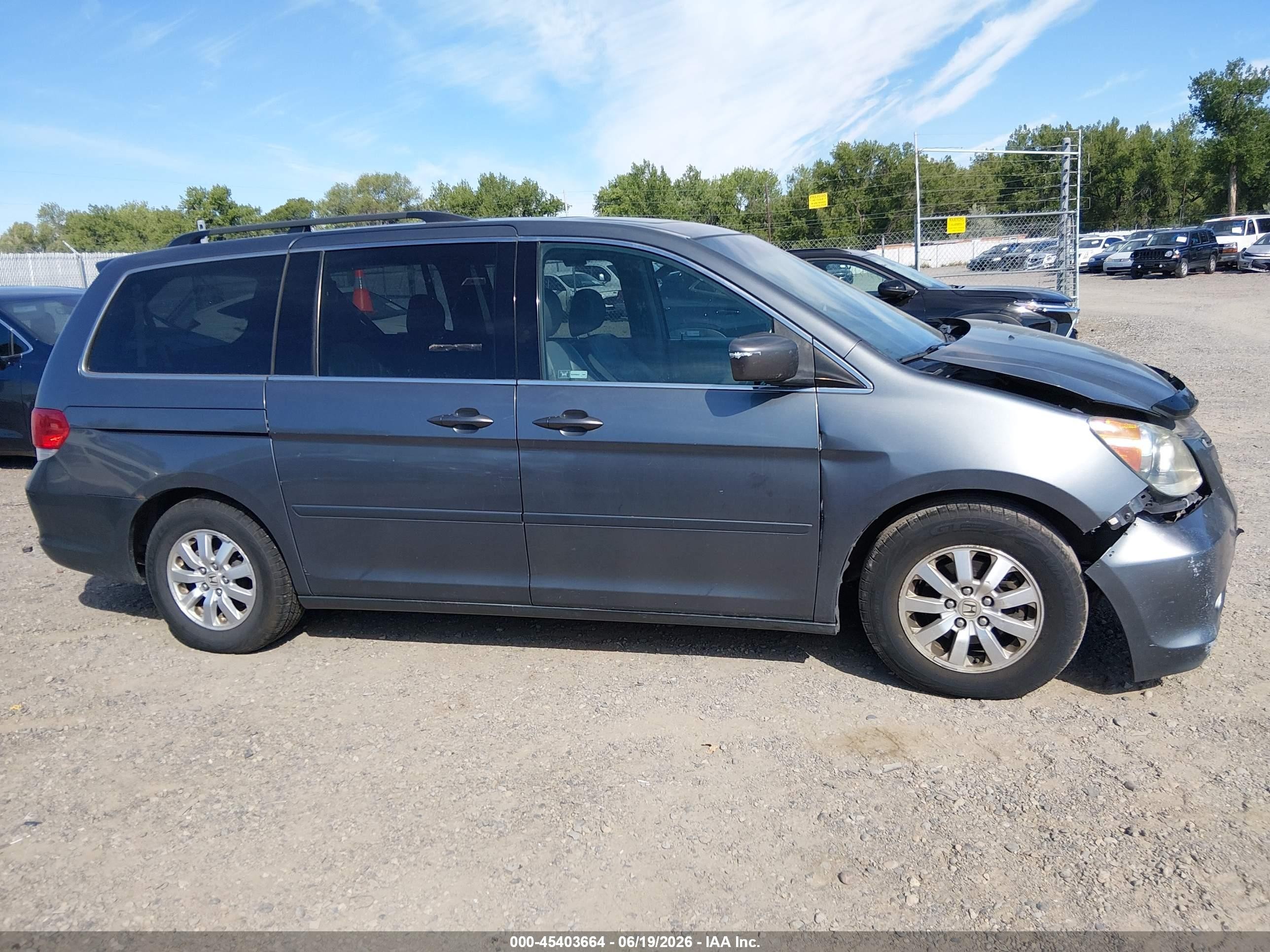 2010 Honda Odyssey Ex-l Gray vin: 5FNRL3H74AB019803